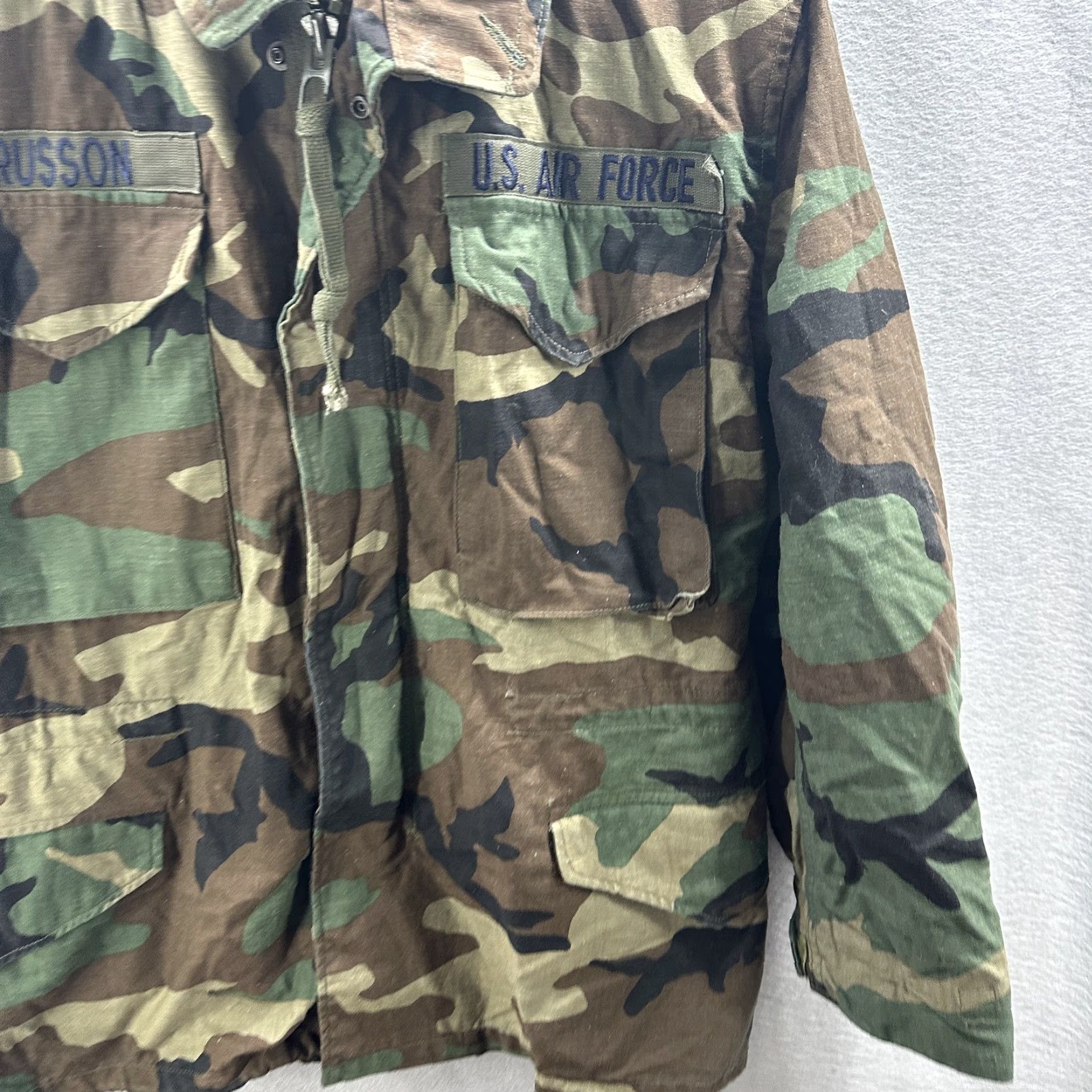 Vintage VINTAGE U.S. Air Force Coat Mens Small Camouflage Camo Cold Weather Jacket 90s Size US S / EU 44-46 / 1 - 4 Thumbnail