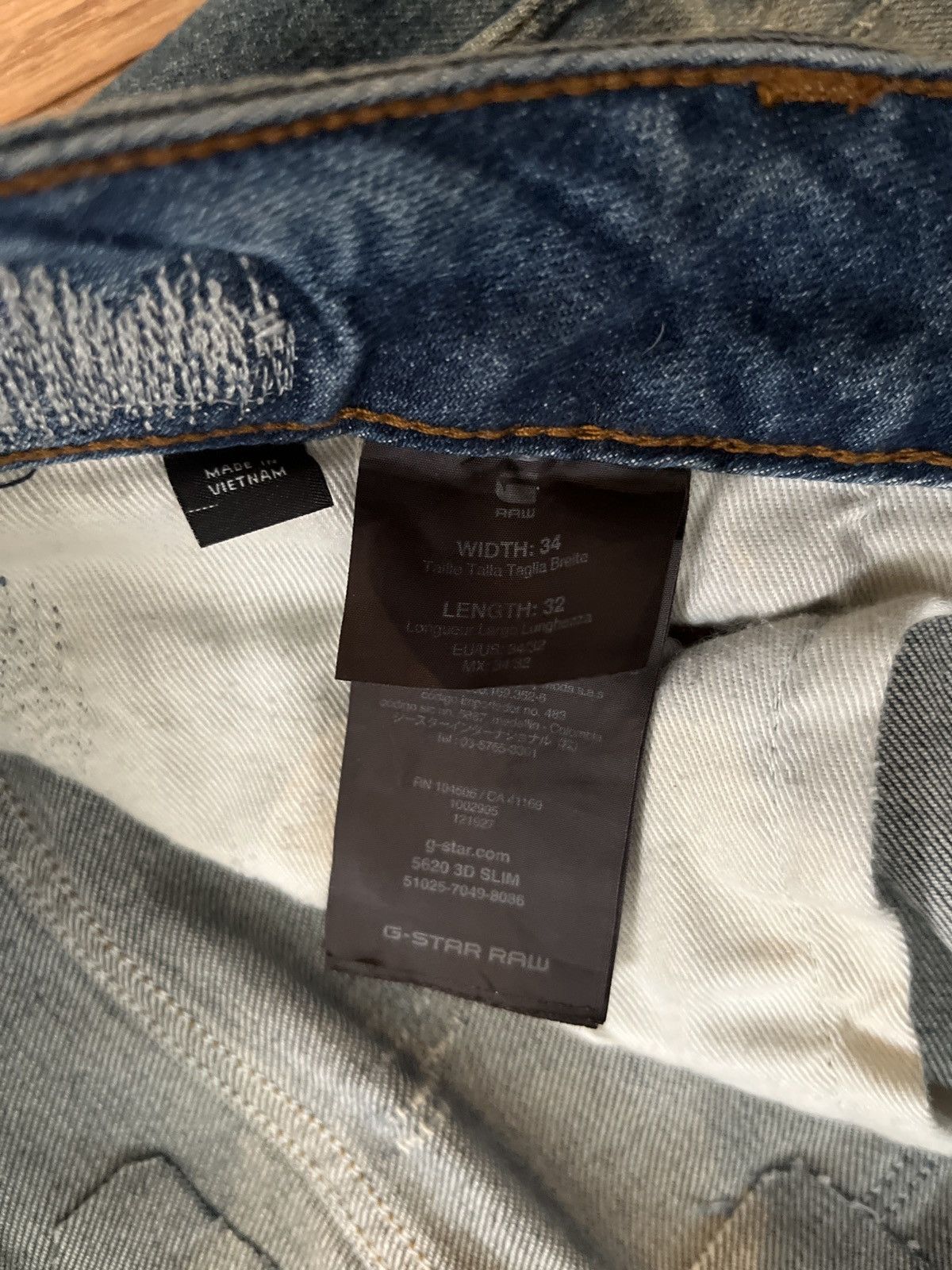 G-Star × Vintage G-Star RAW 5620 3D Slim denim jeans size 34/32 Size US 34 / EU 50 - 2 Thumbnail