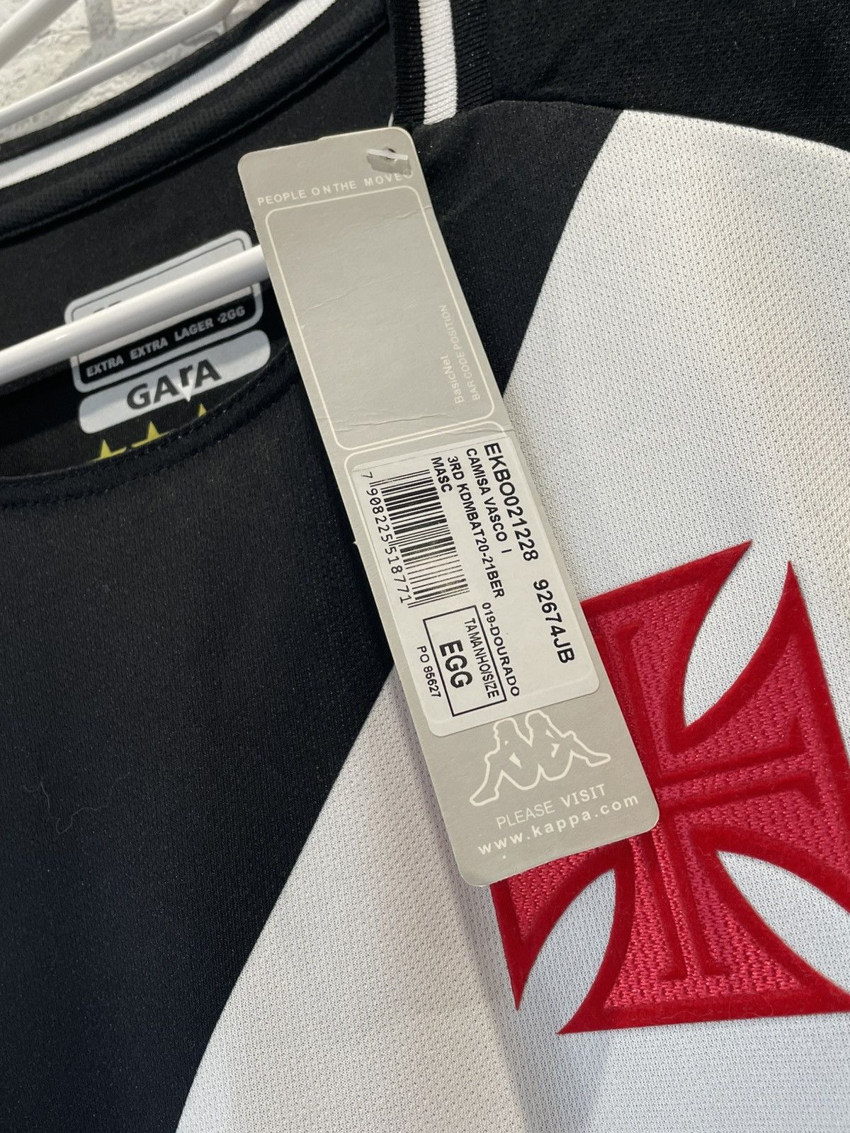 Vintage NEW Kappa Vasco Da Gama 2020 2021 Home Football Shirt Jersey Size US XL / EU 56 / 4 - 6 Thumbnail