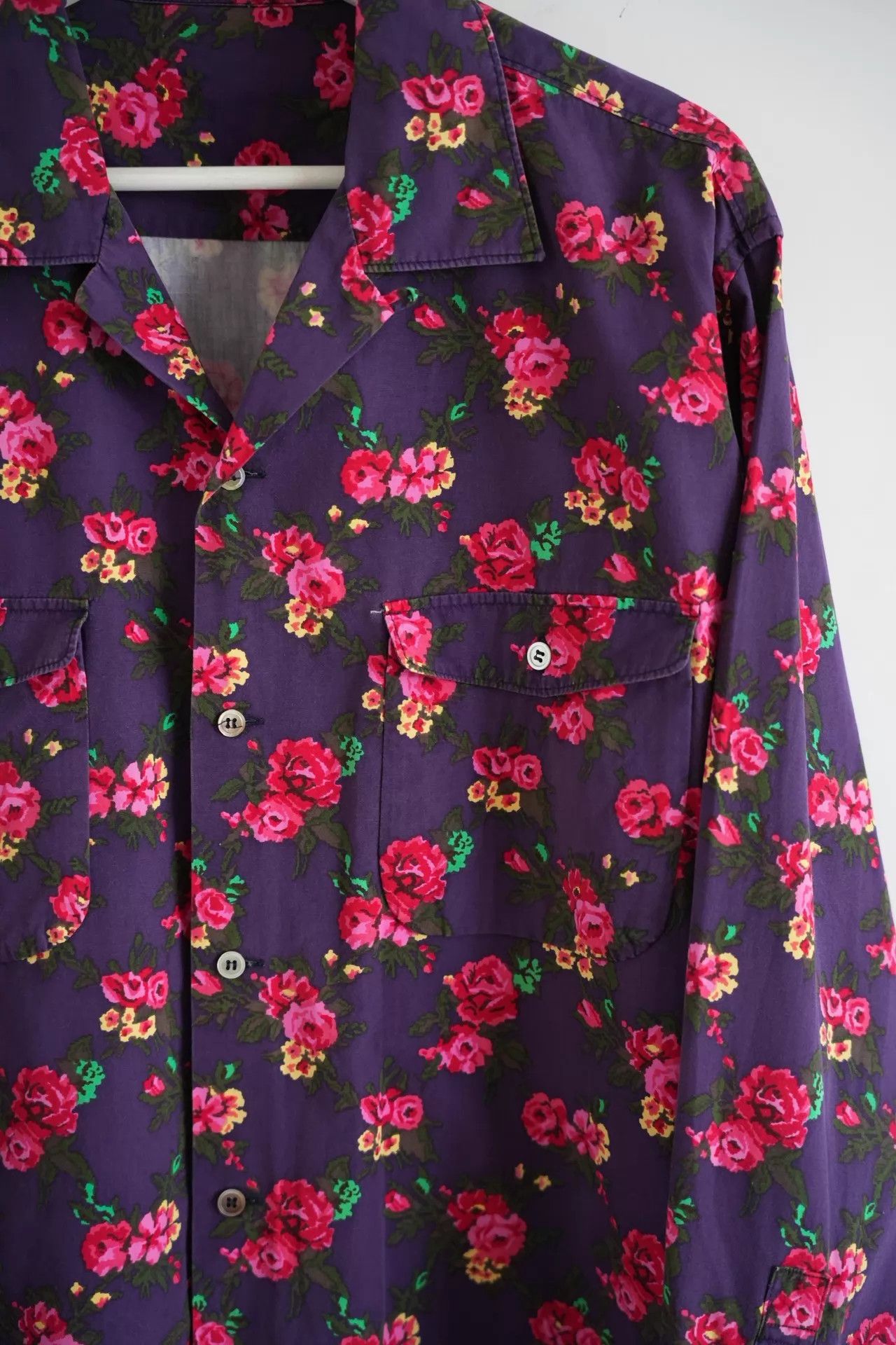 Yohji Yamamoto Yohji Yamamoto 90s Y's for men Rose Print Cotton Shirt OS Size US M / EU 48-50 / 2 - 5 Thumbnail