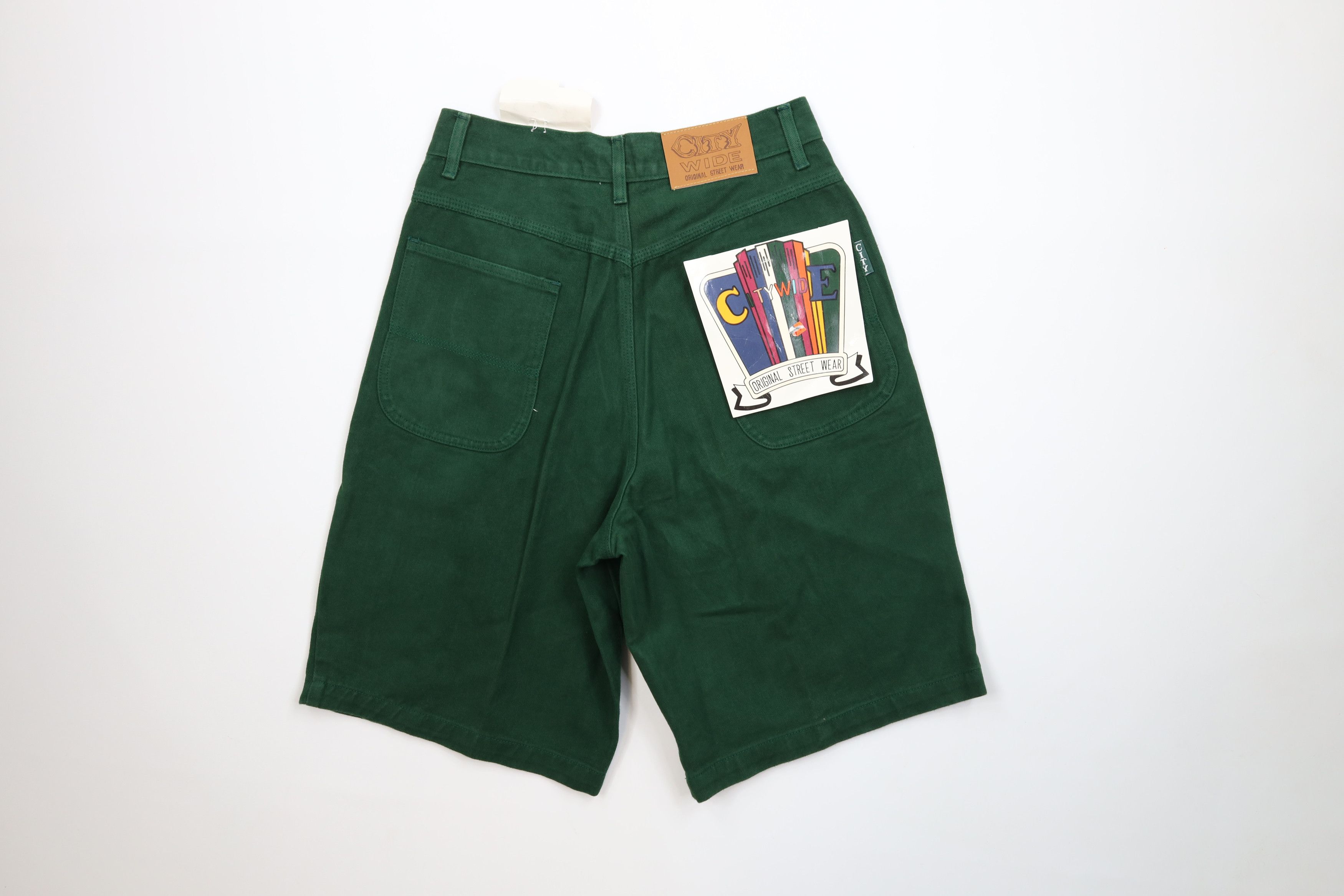 Vintage Deadstock Vintage 90s Streetwear Fit Shorts Green Cotton Size US 30 / EU 46 - 9 Thumbnail