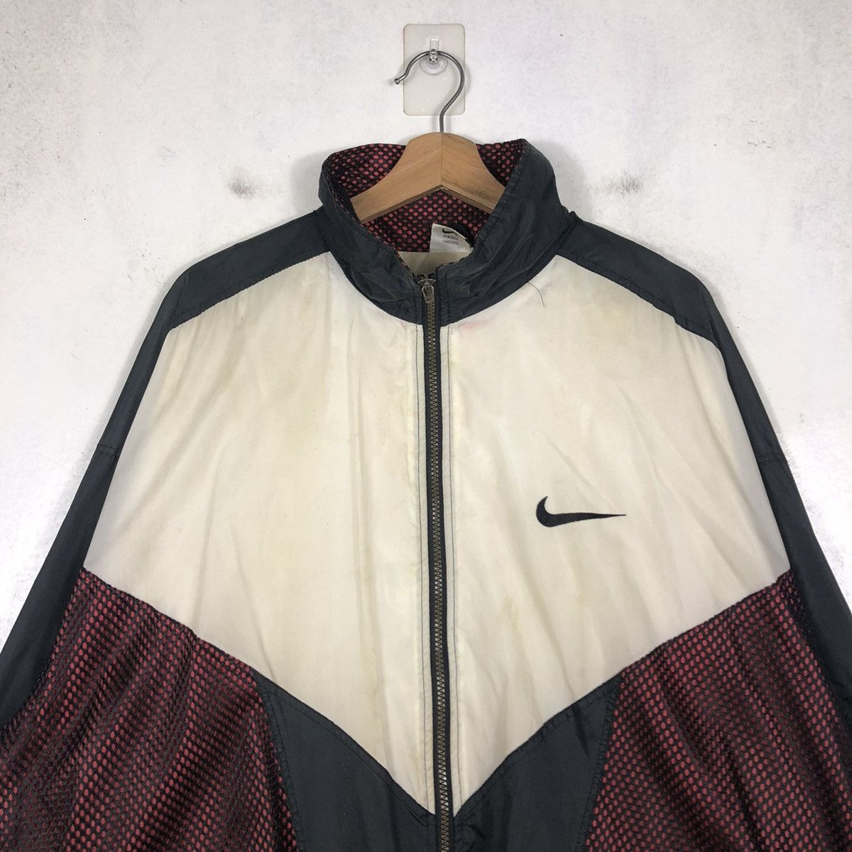Nike 📌VINTAGE NIKE WINDBREAKER DOUBLE LAYER BIG SWOOSH Size US L / EU 52-54 / 3 - 5 Thumbnail