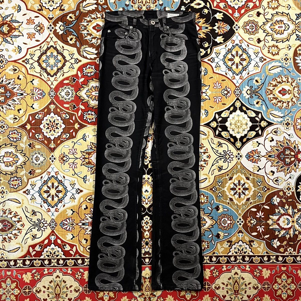 Hysteric Glamour Archive Hysteric Glamour Snake Print Denim Jeans Size 26" / US 2 / IT 38 - 2 Thumbnail
