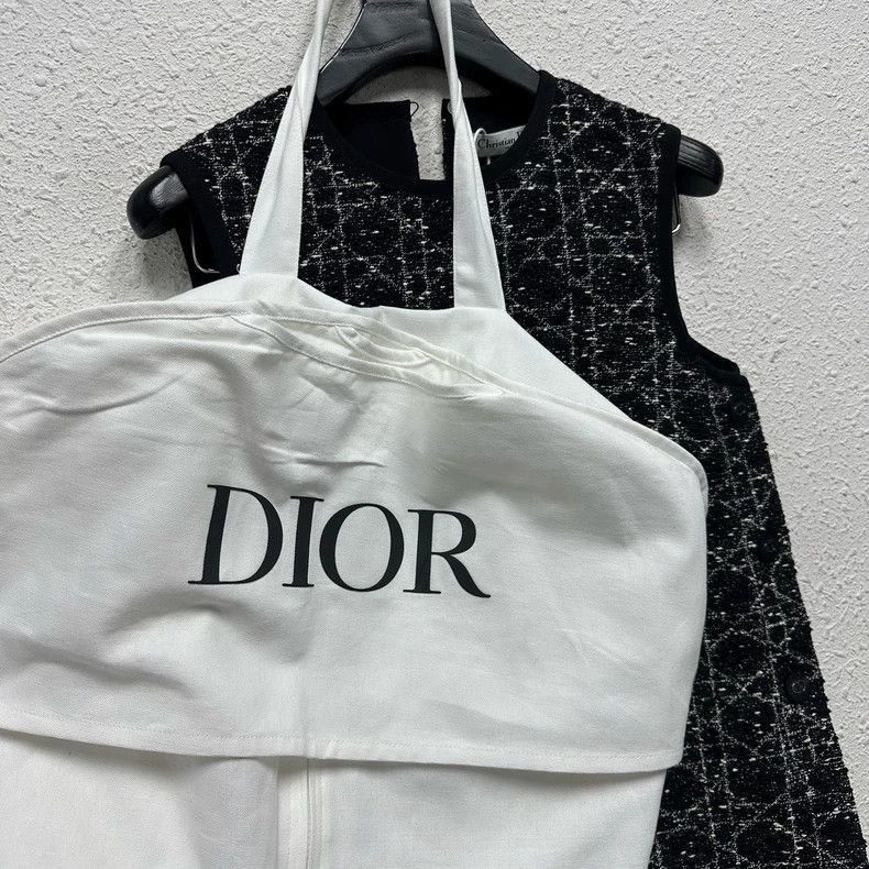 Dior DIOR Black Gray Sleeveless Dress with Dust Bag-2506 Size XS / US 0-2 / IT 36-38 - 6 Thumbnail