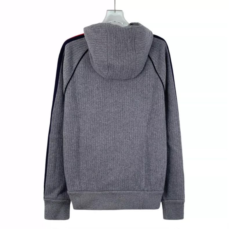 Gucci Gucci Gray side striped wool hooded drawstring long-sleeved Size US S / EU 44-46 / 1 - 2 Thumbnail