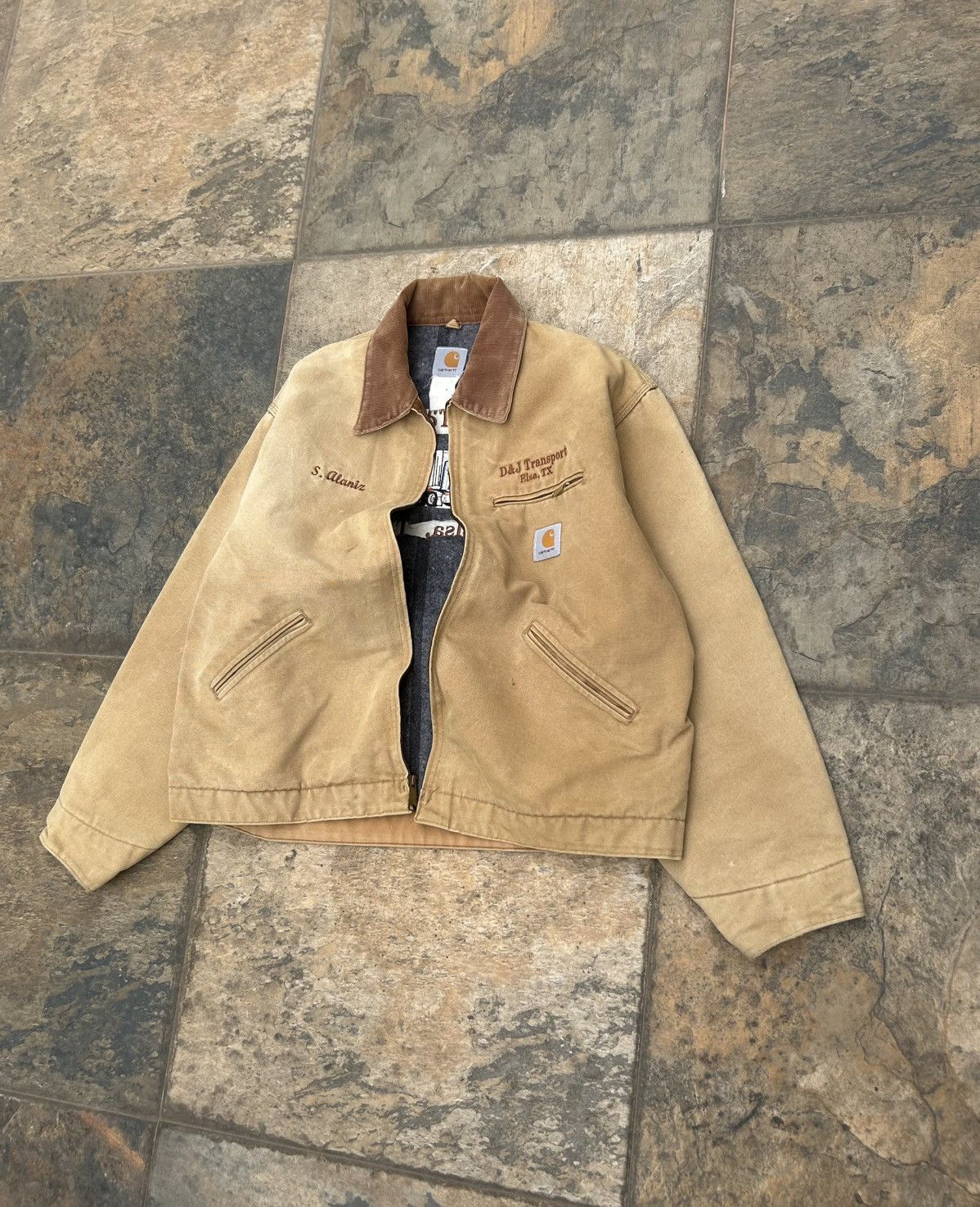Carhartt × Japanese Brand × Vintage Carhartt Detroit Jacket BIG LOGO Size US XL / EU 56 / 4 - 6 Thumbnail
