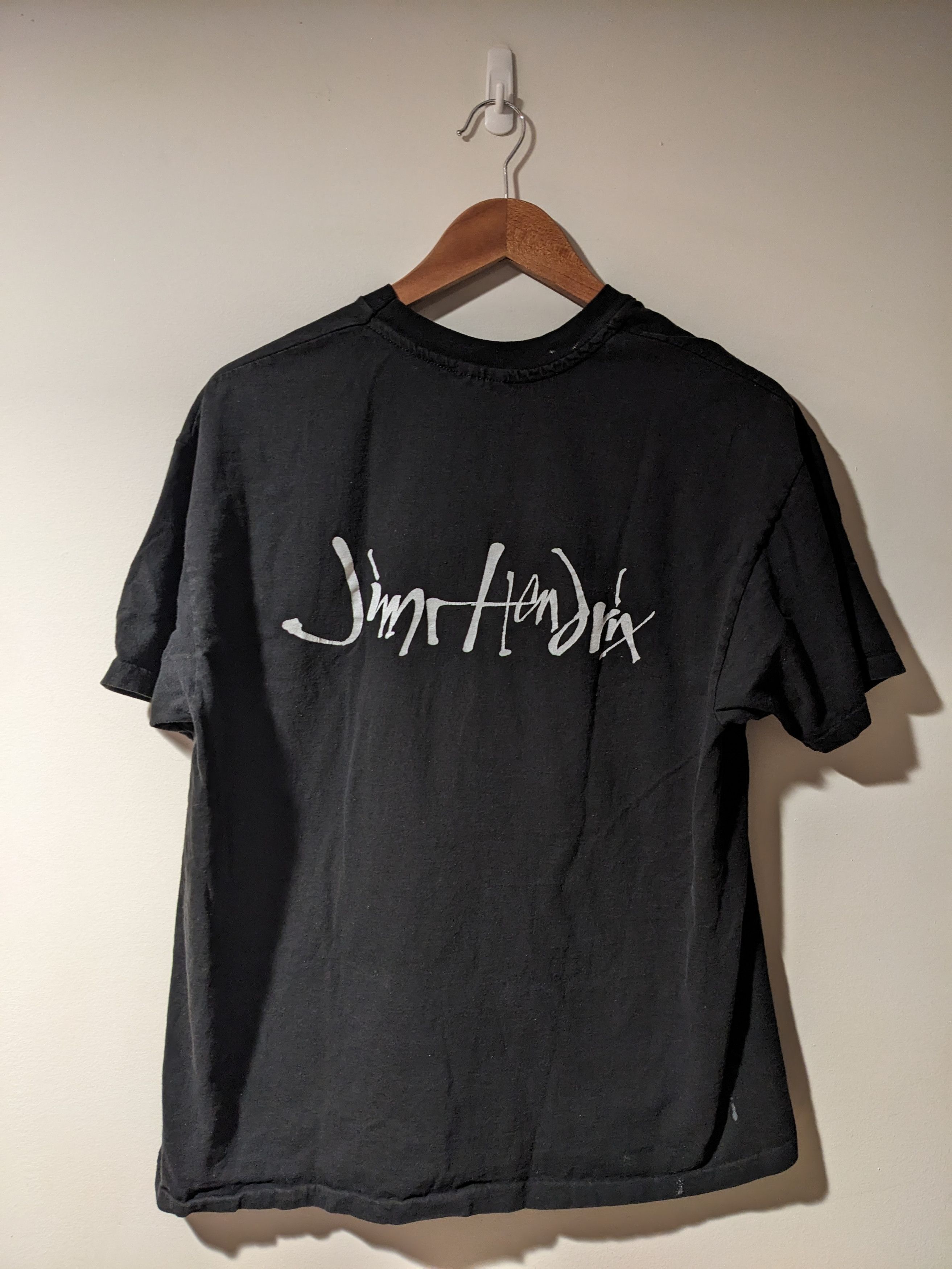 Jimi Hendrix × Vintage Vintage 90s Jimmy Hendrix Purple Haze Black X-Large T-Shirt Size US XL / EU 56 / 4 - 10 Thumbnail
