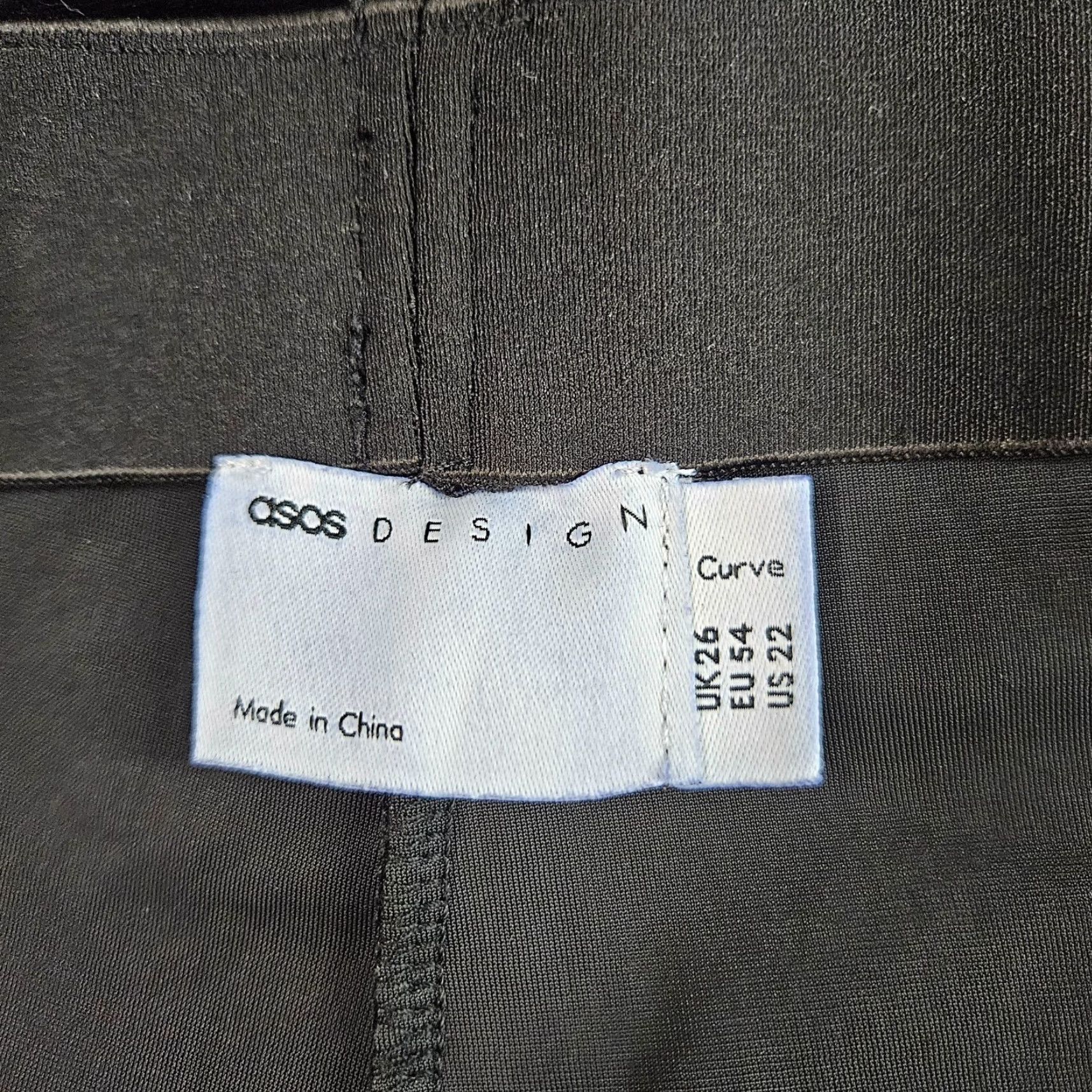 Asos ASOS Designs Womens Velvet Pants Sz 22 Solid Black Pull On High Rise Pants Womens 22 Black Velvet High Rise Pull On ASOS Designs Size 40" / US 18 - 7 Thumbnail