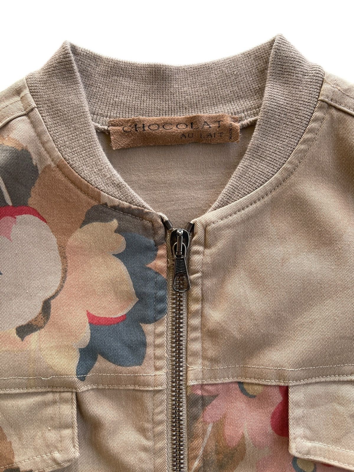 Vintage Italian Chocolat Floral Cropped Bomber Jacket Size S / US 4 / IT 40 - 6 Thumbnail