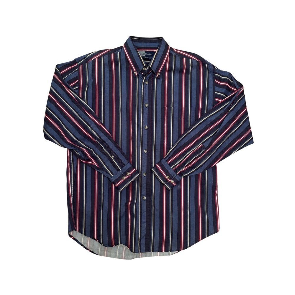 Urban Classics Urban Classics 90’s Men's Striped Navy Shirt Size US L / EU 52-54 / 3 - 1 Thumbnail