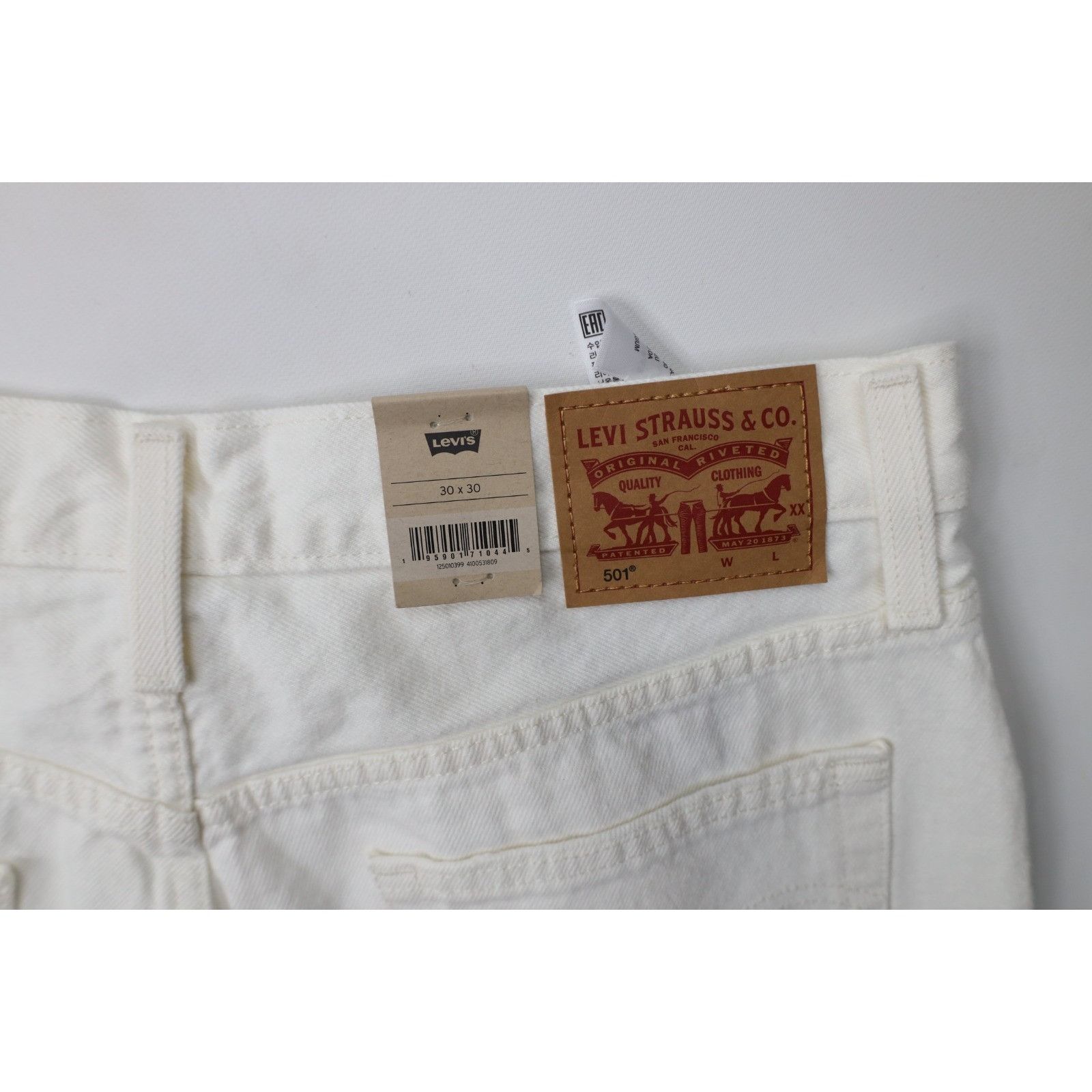 Levi's Deadstock Vintage Y2K Levis 501xx Button Fly Ripped Jeans Size 30" / US 8 / IT 44 - 12 Thumbnail
