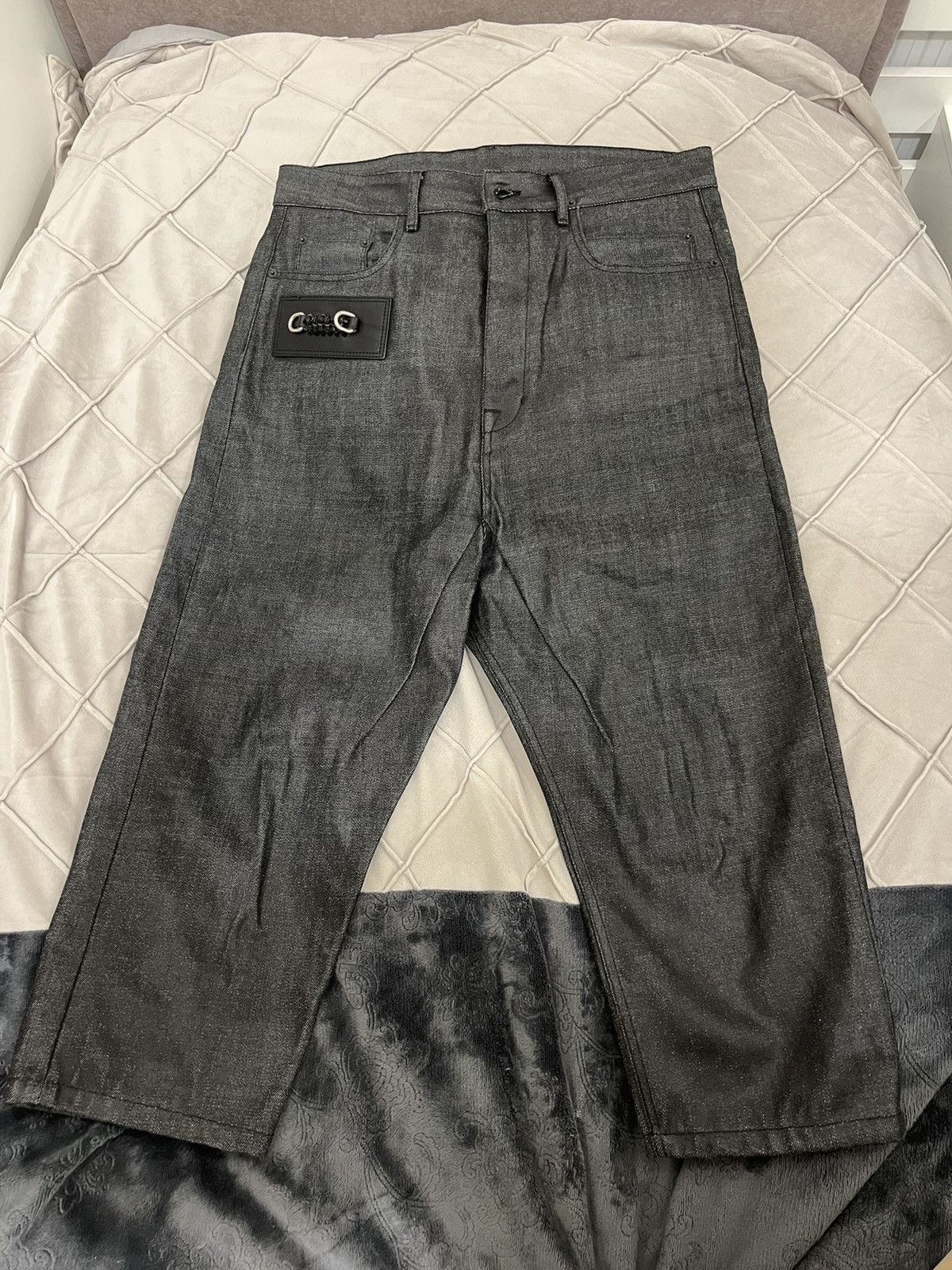 image of Rick Owens in Silver, Men's (Size 34)