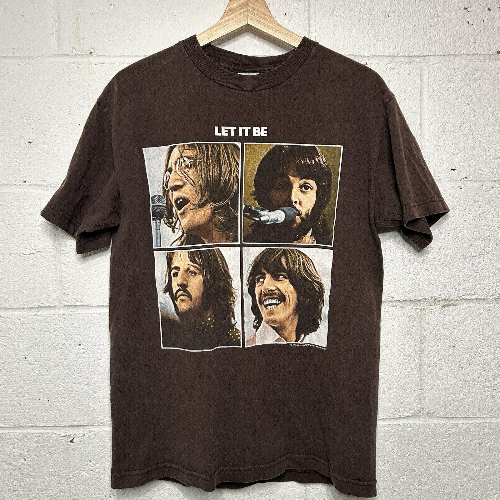 AAA The Beatles Band AAA Short Sleeve T-Shirt Brown "Let it Be" Size US M / EU 48-50 / 2 - 1 Thumbnail
