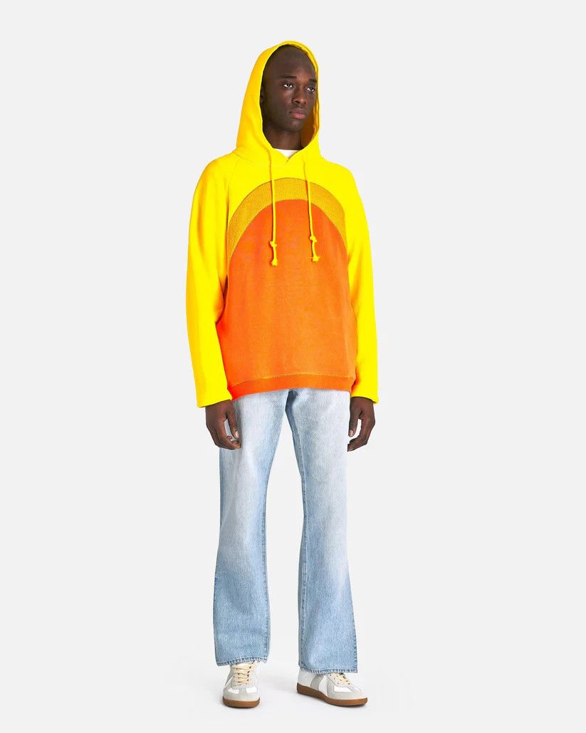 ERL o1s1v1r1oon0925 Rainbow Knit Hoodie in Orange Size US XXL / EU 58 / 5 - 7 Thumbnail