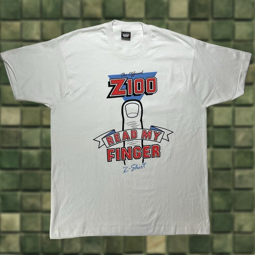 Vintage VINTAGE Z100 Read My Finger New York Music Radio Promo T-Shirt XL NYC 90's USA Shirt Unisex Adults Mens Womens Boys Girls Size US XL / EU 56 / 4 - 1 Thumbnail