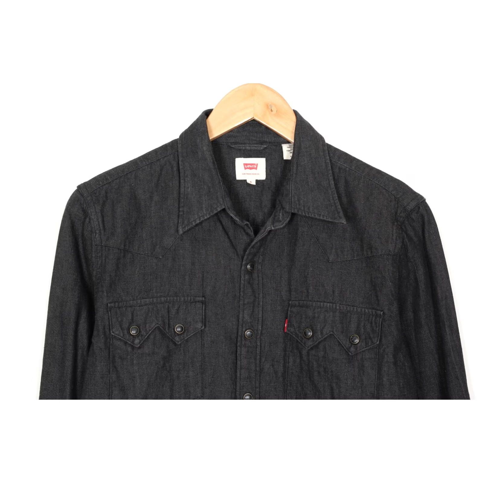 Levi's VINTAGE Levi’s Sawtooth Western Denim Shirt Men S Long Sleeve Grey VR2279 Size US S / EU 44-46 / 1 - 3 Thumbnail