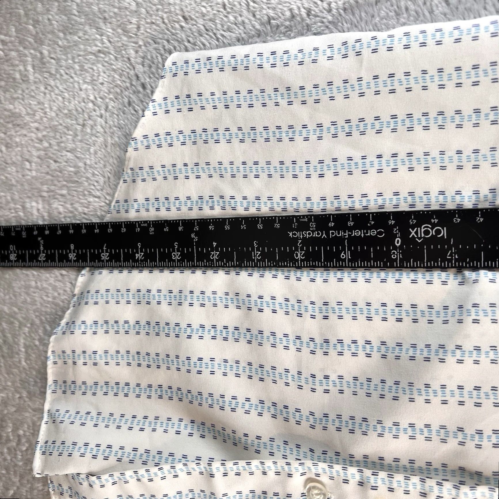 Vintage VINTAGE K mart Button-Up Shirt Mens L White Blue Western Short Sleeve Collared Polyester Graphic Print 70s 70s Fall Spring Summer Mens Size US L / EU 52-54 / 3 - 6 Thumbnail