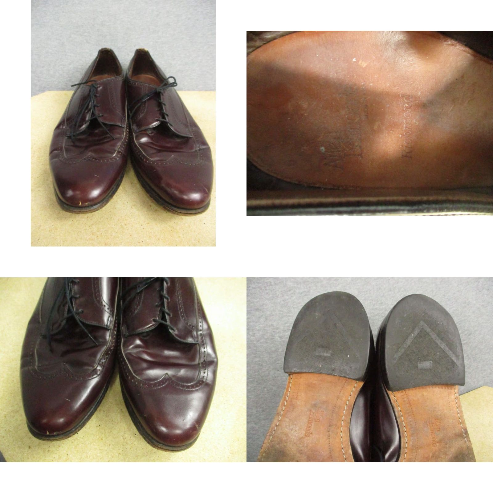 Allen Edmonds ALLEN EDMONDS Richmond Oxford 13 D Men's Burgundy Leather Wingtip Lace Up Shoes Size US 13 / EU 46 - 8 Thumbnail