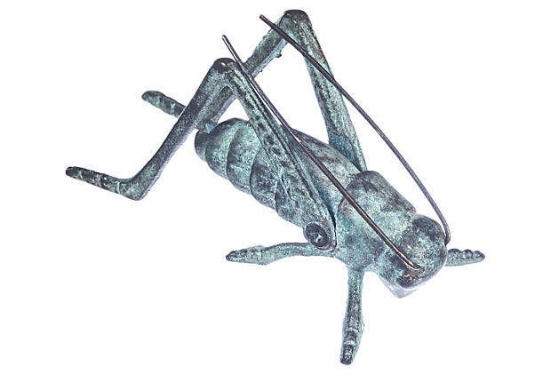 Designer Oxidized Grasshopper Paperweight Size ONE SIZE - 1 Thumbnail