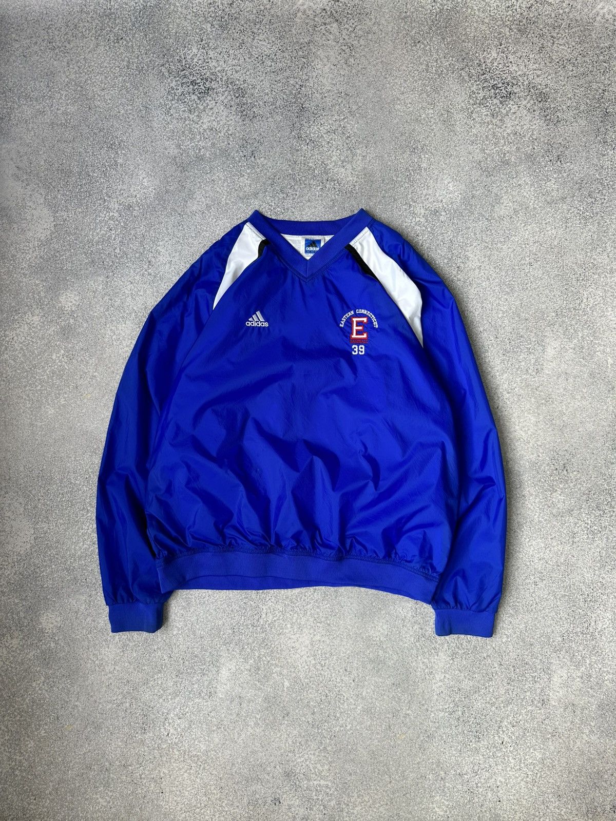 Adidas Vintage Adidas Eastern Connecticut Baseball Nylon Sweatshirt Size US L / EU 52-54 / 3 - 1 Thumbnail