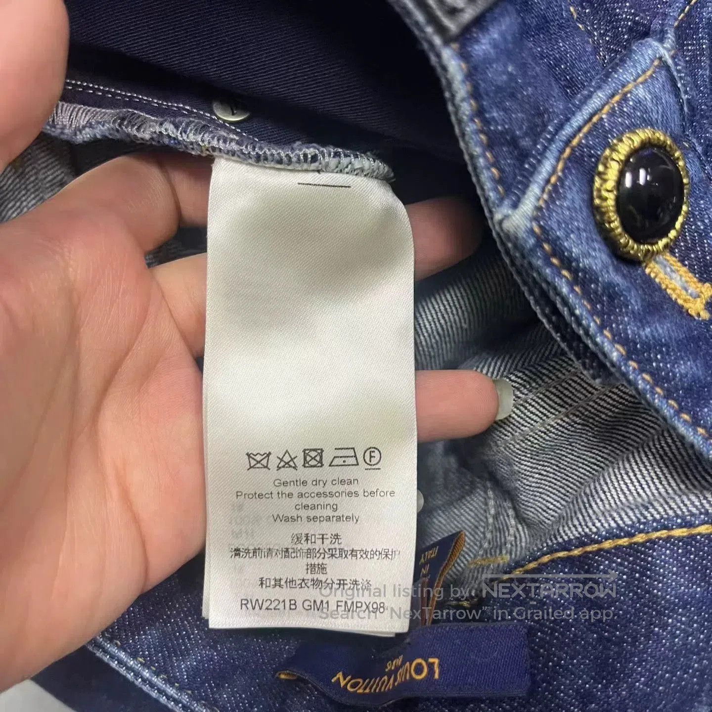 Louis Vuitton Louis Vuitton Blue Monogram Straight Jeans. Size US 36 / EU 52 - 4 Thumbnail