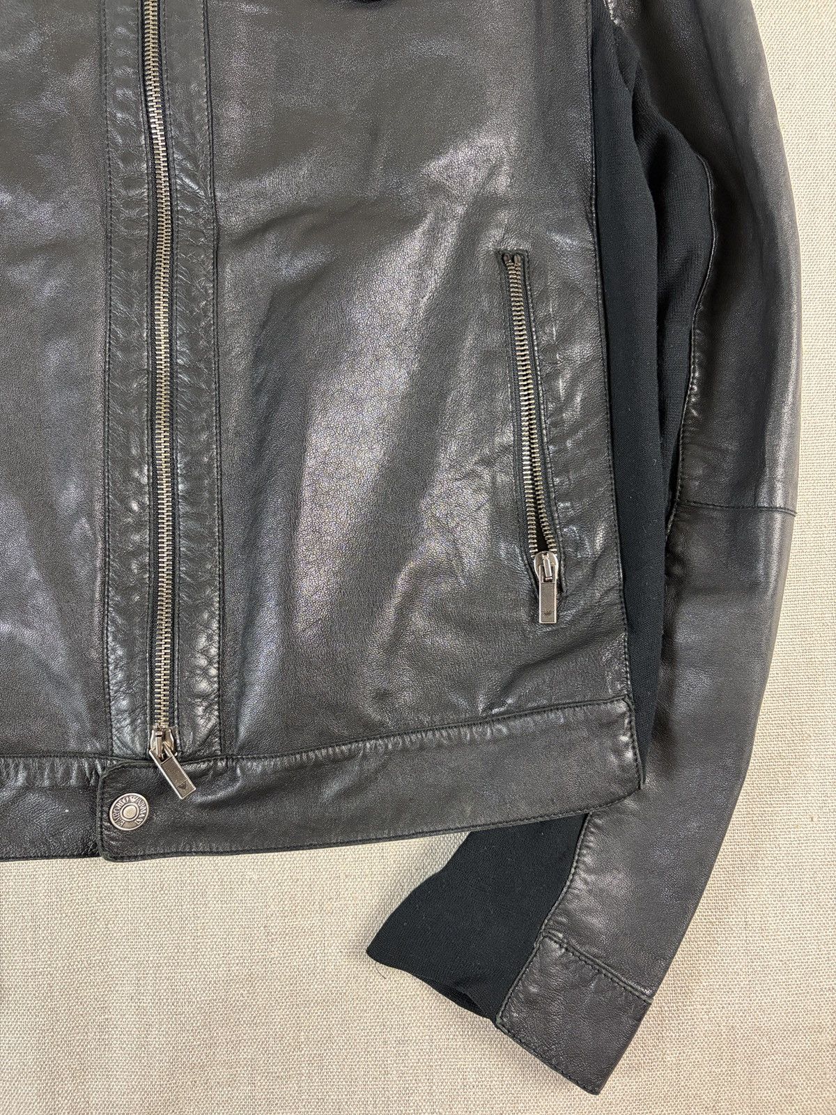Emporio Armani Emporio Armani Leather Biker Jacket Vintage Archive Black Size US M / EU 48-50 / 2 - 3 Thumbnail