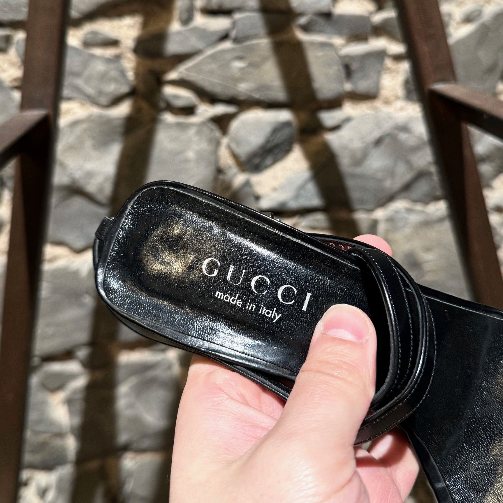 Gucci Gucci Tom Ford SS 1998 Black Strappy G Buckle Heeled Sandals Size US 9 / IT 39 - 10 Thumbnail