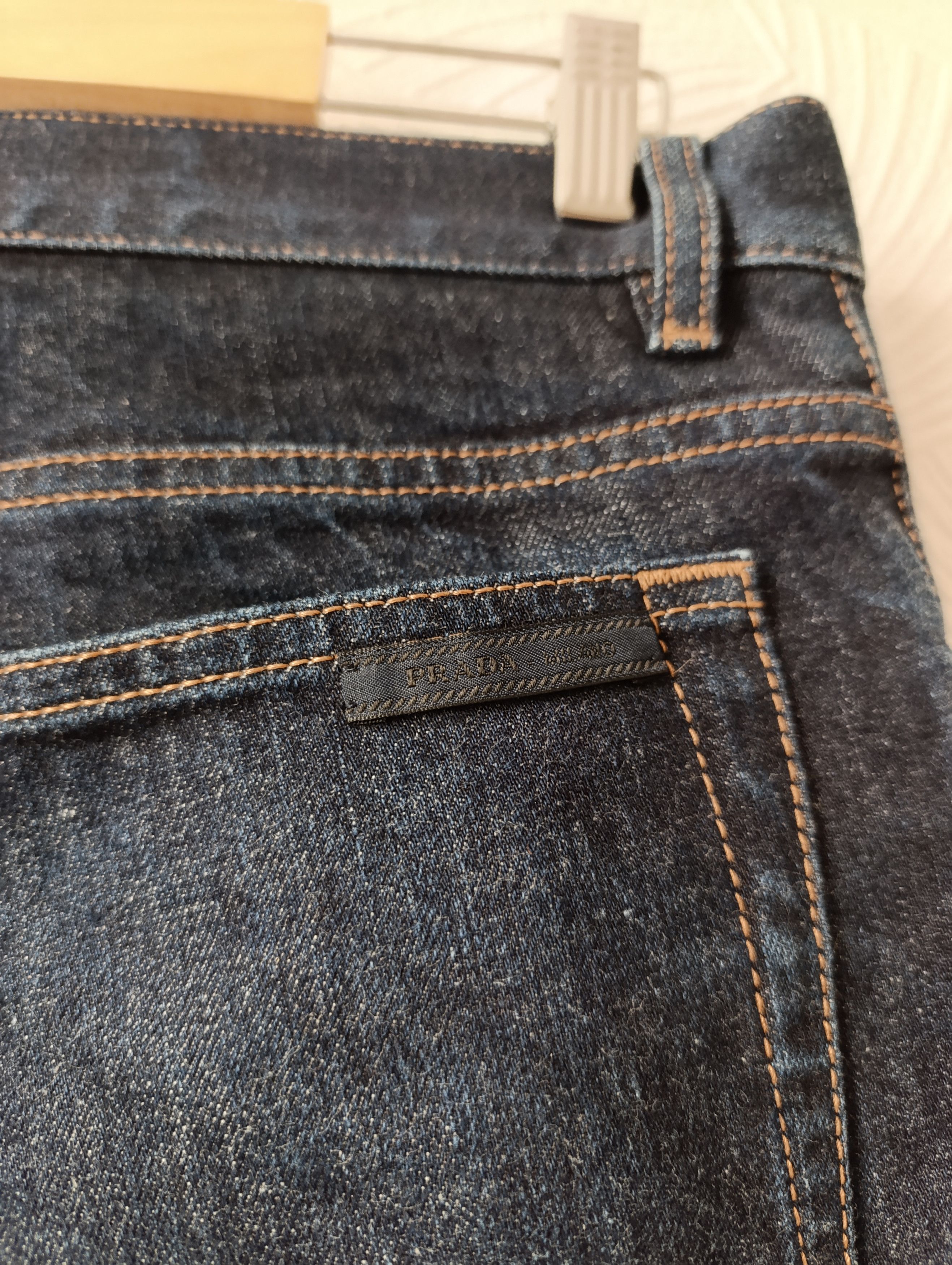 Designer PRADA SLIM-FIT MID-RISE JEANS NAVY Size US 31 - 3 Thumbnail