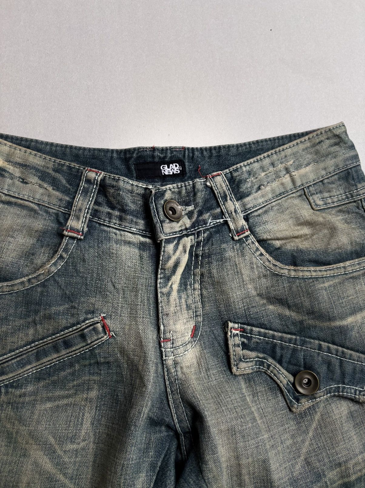 Japanese Brand Glad news flare jeans Size US 29 - 4 Thumbnail