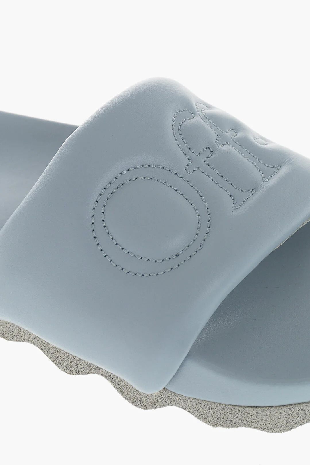Off-White og1mm0426 Padded Leather Slides in Grey Size US 6 / EU 39 - 4 Thumbnail