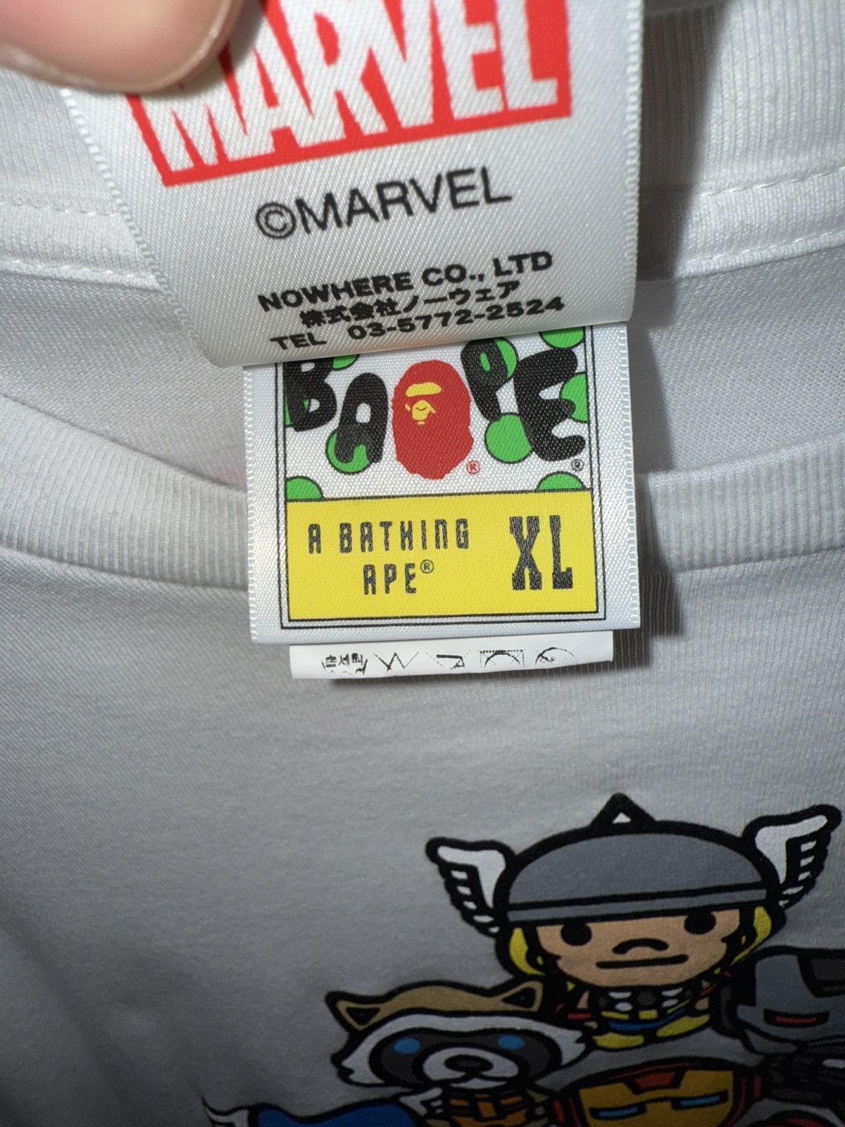 Bape × Marvel Comics Bape x Marvel Comics Milo Avengers Tee Size US XL / EU 56 / 4 - 5 Thumbnail