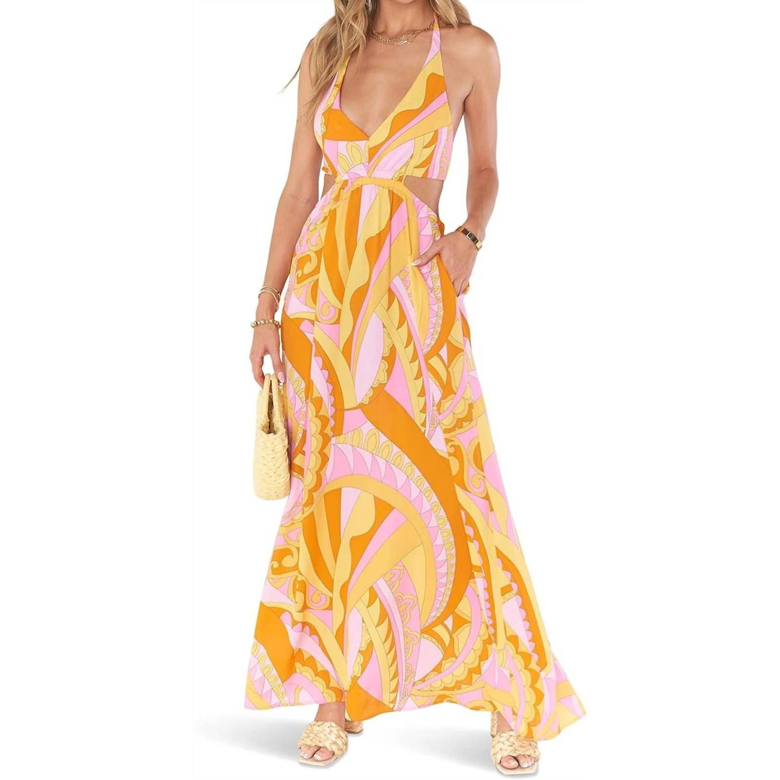 Show Me Your MuMu Marisol Maxi Dress In Caribbean Cocktail | Grailed