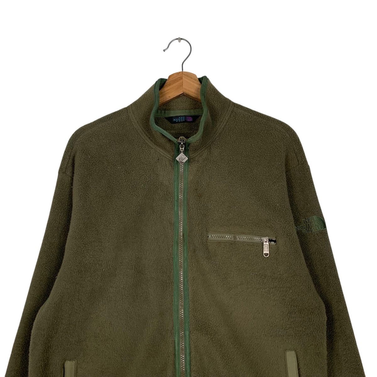 The North Face THE NORTH FACE Embroidery Logo Green Fleece Jacket #1847-C80 Size US M / EU 48-50 / 2 - 2 Thumbnail