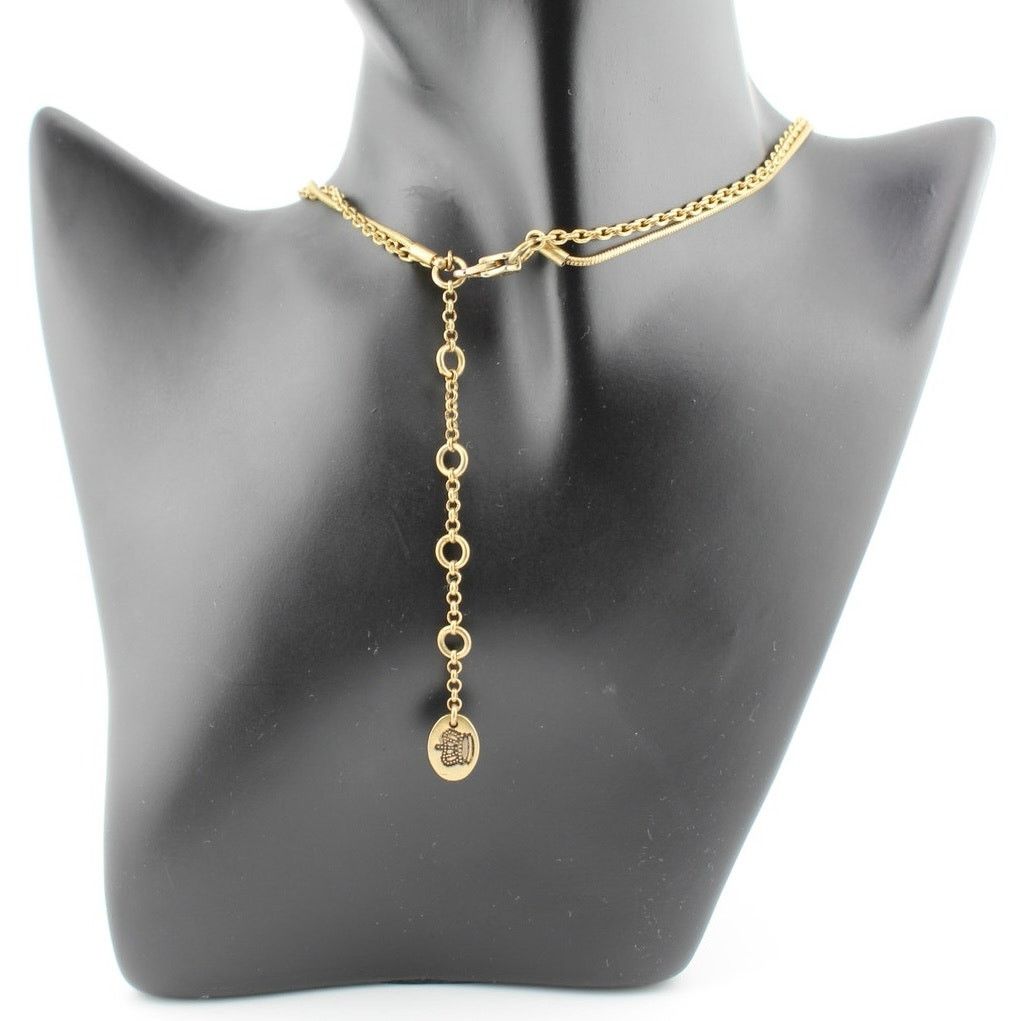 Juicy Couture Juicy Couture Multi Chain Heart Charm Necklace Gold Tone Size ONE SIZE - 9 Thumbnail