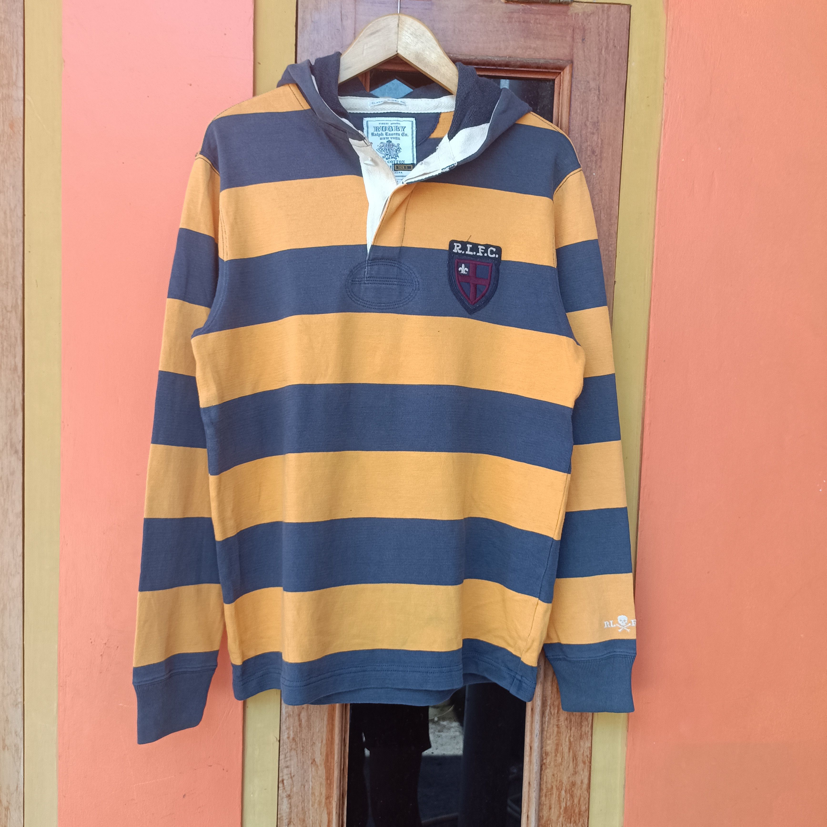 Polo Ralph Lauren RARE VINTAGE POLO RALPH LAUREN RUGBY HOODIE Size US S / EU 44-46 / 1 - 9 Thumbnail