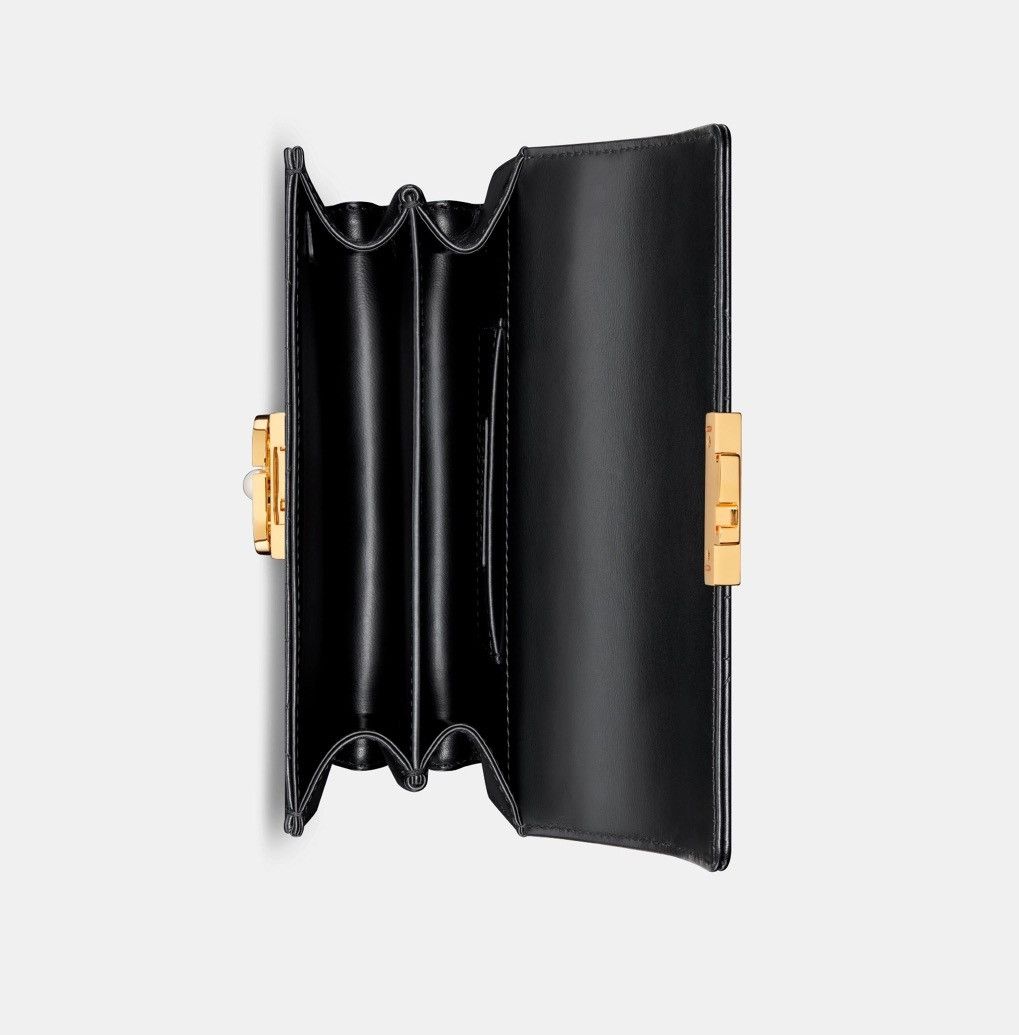 Dior MINI DIOR ANGE BAG Black Macrocannage Lambskin Size ONE SIZE - 3 Thumbnail