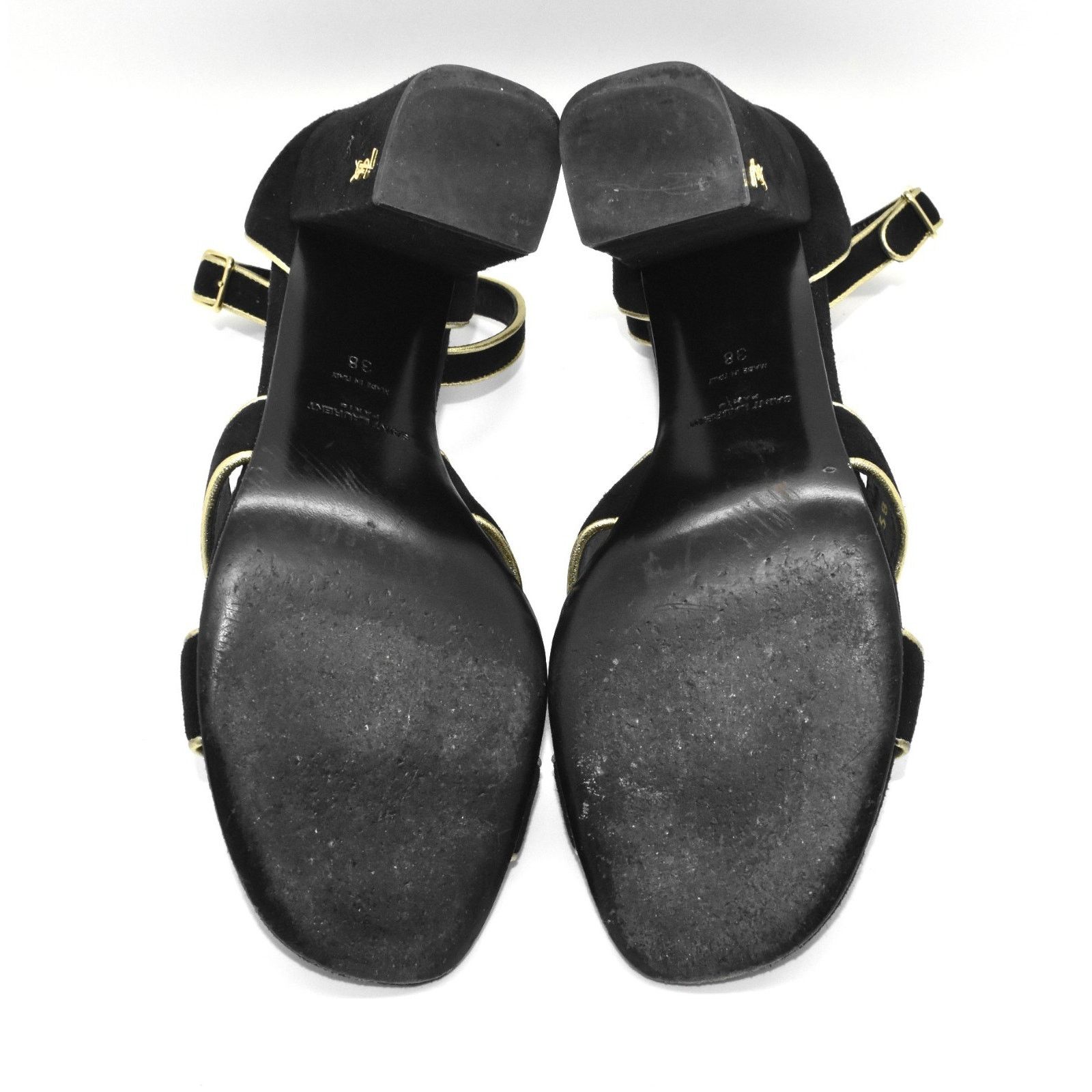 Yves Saint Laurent YVES SAINT LAURENT Black Suede Ankle Strap Sandal Heels 38 Size US 8 / IT 38 - 7 Thumbnail