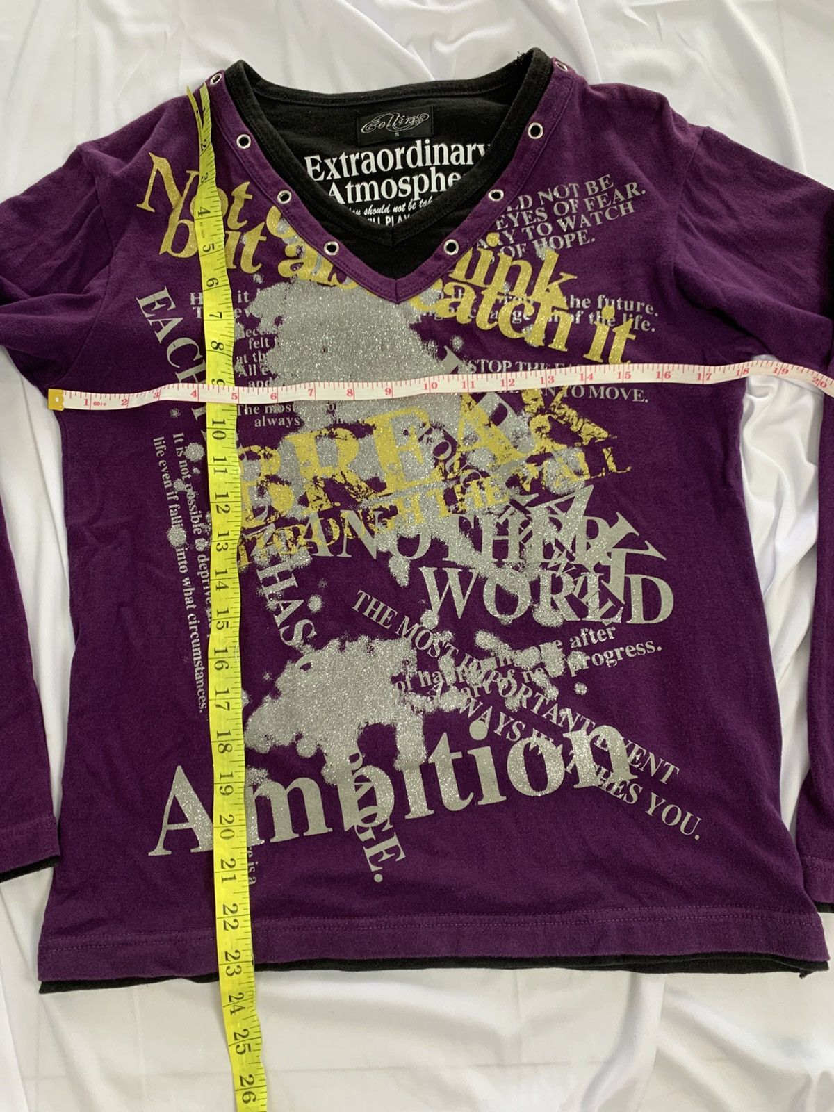 Japanese Brand crazy punkgoth double layer undefined collins longsleeve Size US S / EU 44-46 / 1 - 7 Thumbnail