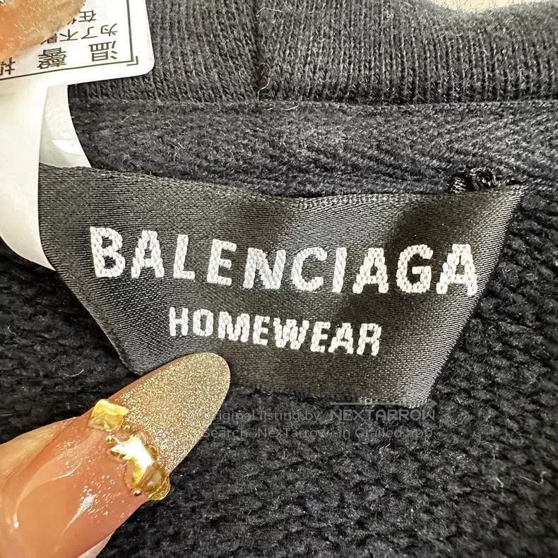 Balenciaga Balenciaga Black Embroidered Logo Zip-Up Hooded Sweater Size US XS / EU 42 / 0 - 4 Thumbnail