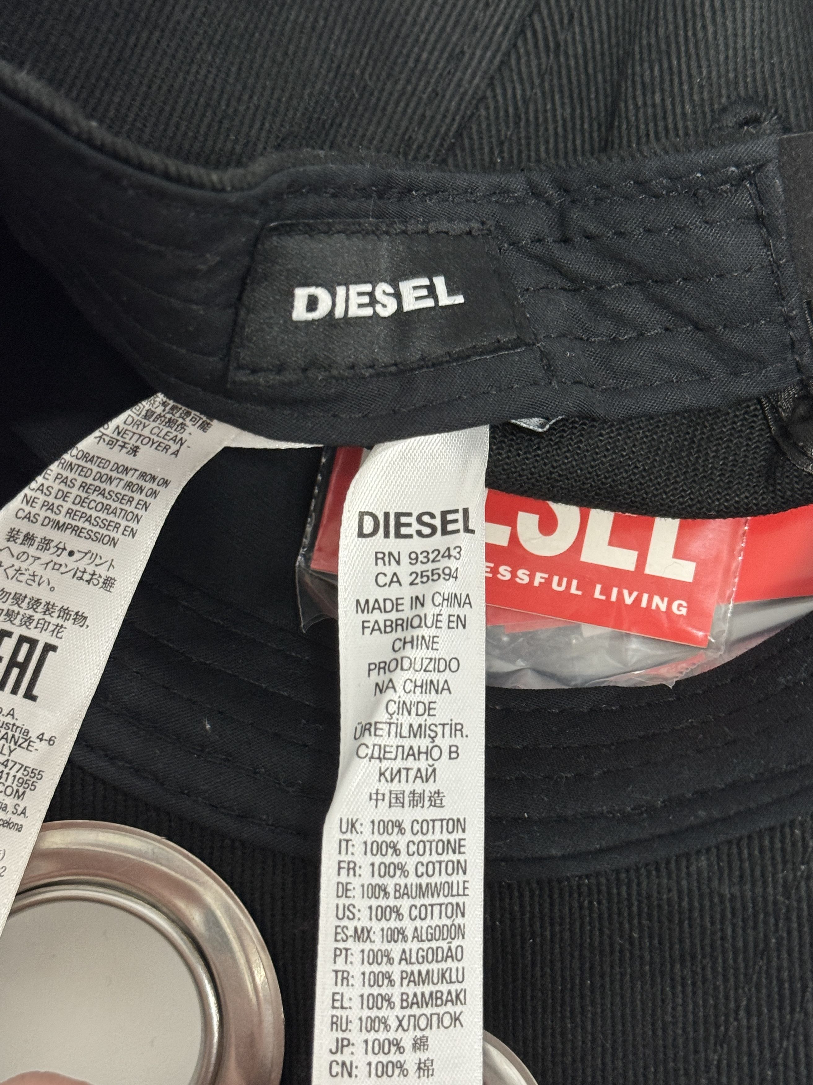 Diesel DIESEL Triple-Hole Brim Cap – Rare Overseas Model Size ONE SIZE - 8 Thumbnail