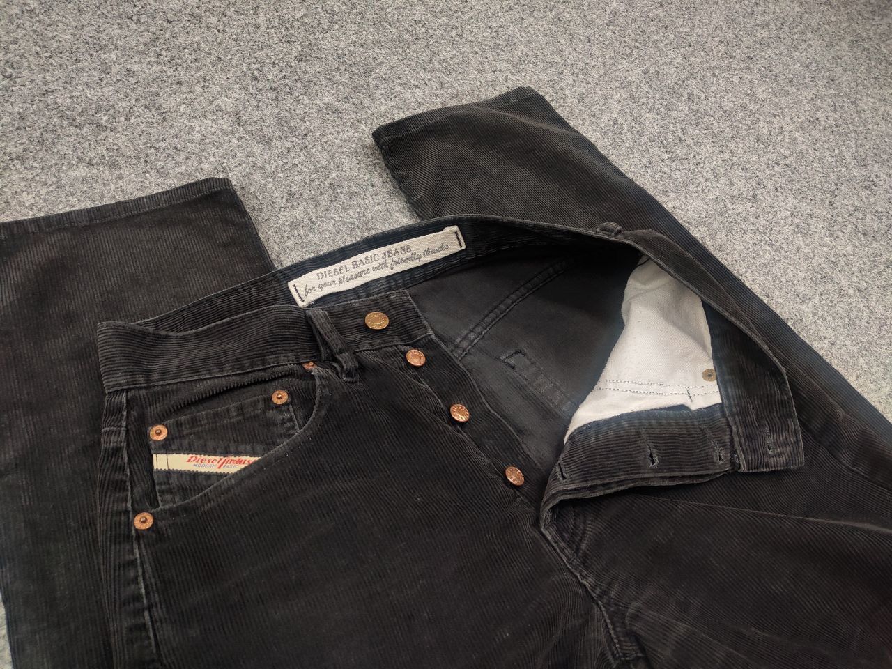 Diesel Vintage Diesel 90's Dark Gray Corduroy Trouser Pants Size US 30 / EU 46 - 13 Thumbnail