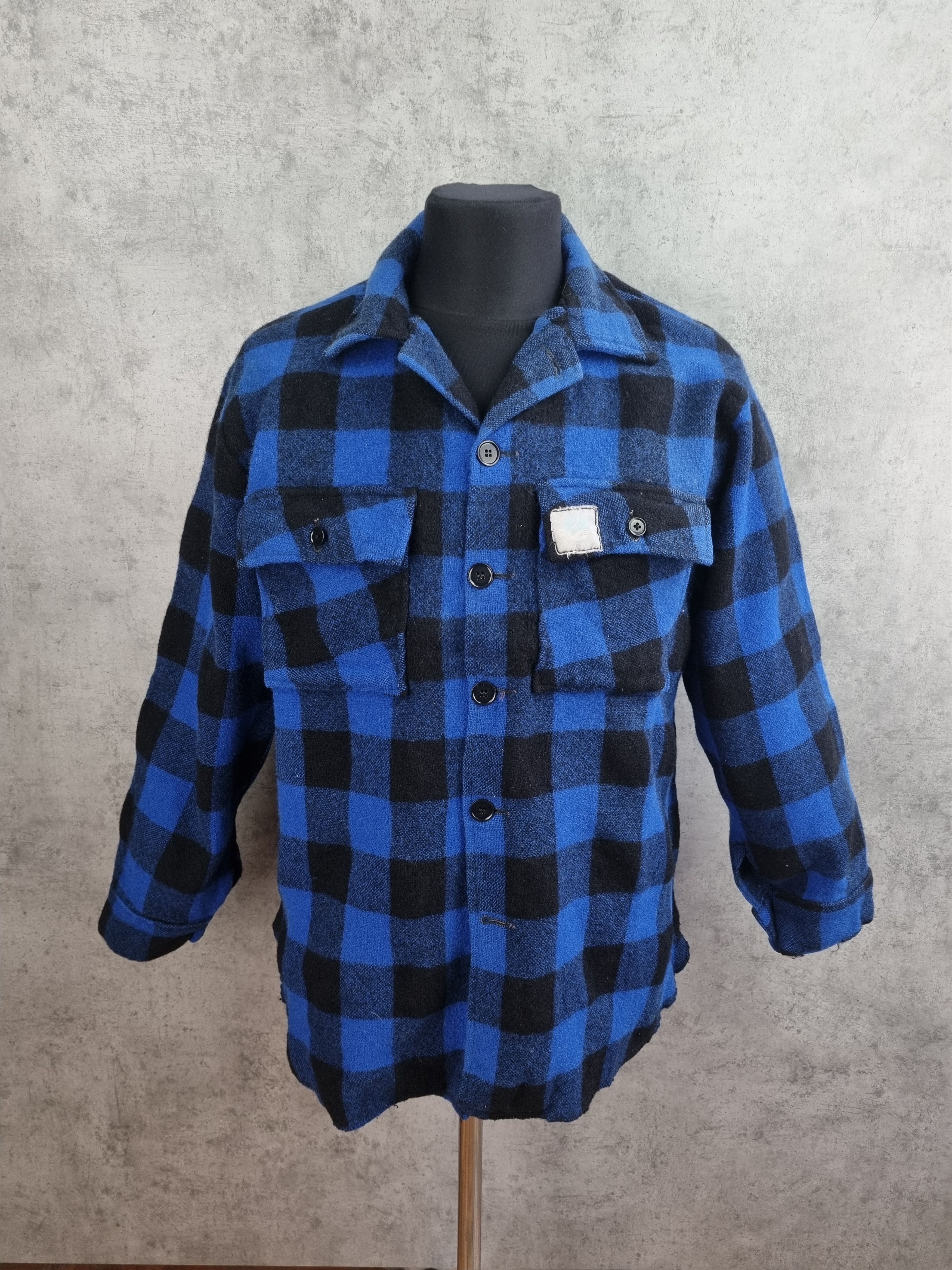 Flannel Swanndri 70s Wool Plaid Vintage Made in New Zealand Shirt Size US M / EU 48-50 / 2 - 13 Thumbnail