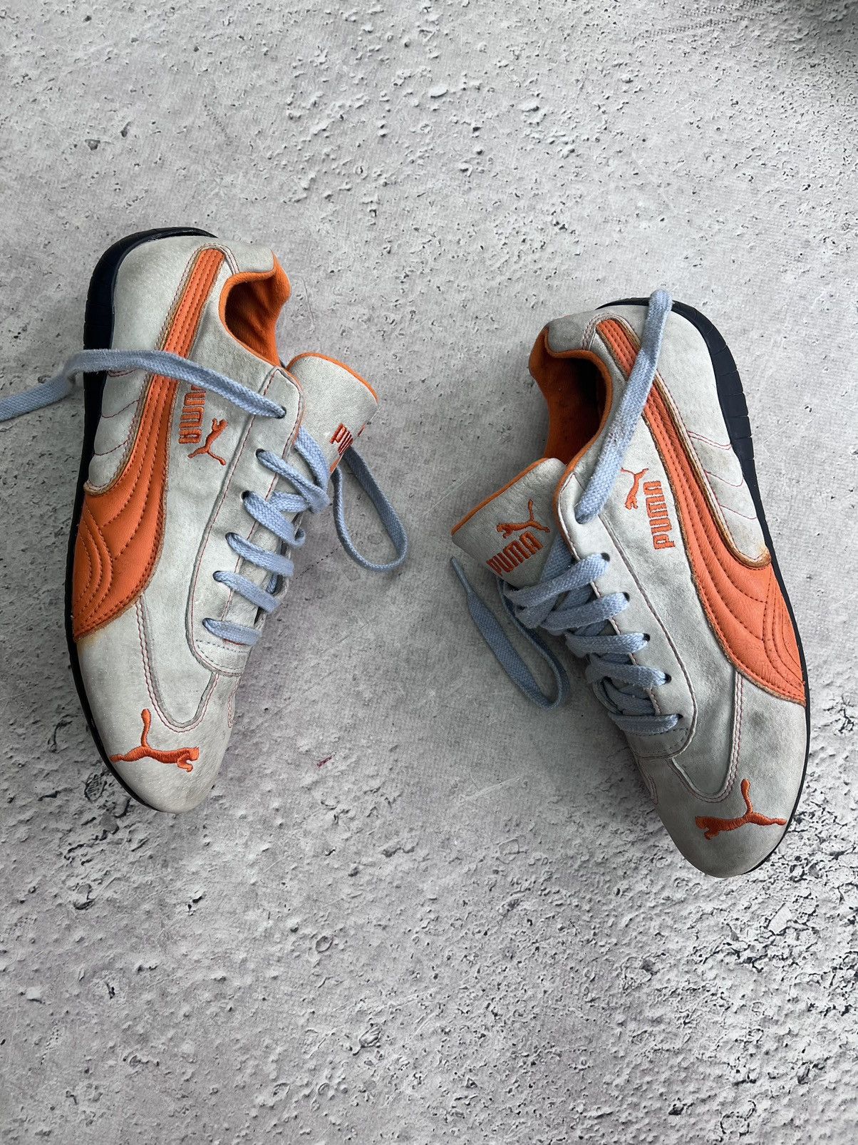 Puma × Vintage Y2K HYPE PUMA LEATHER RACING SPEED CAP SNEAKERS SHOES Size US 9 / IT 39 - 6 Thumbnail