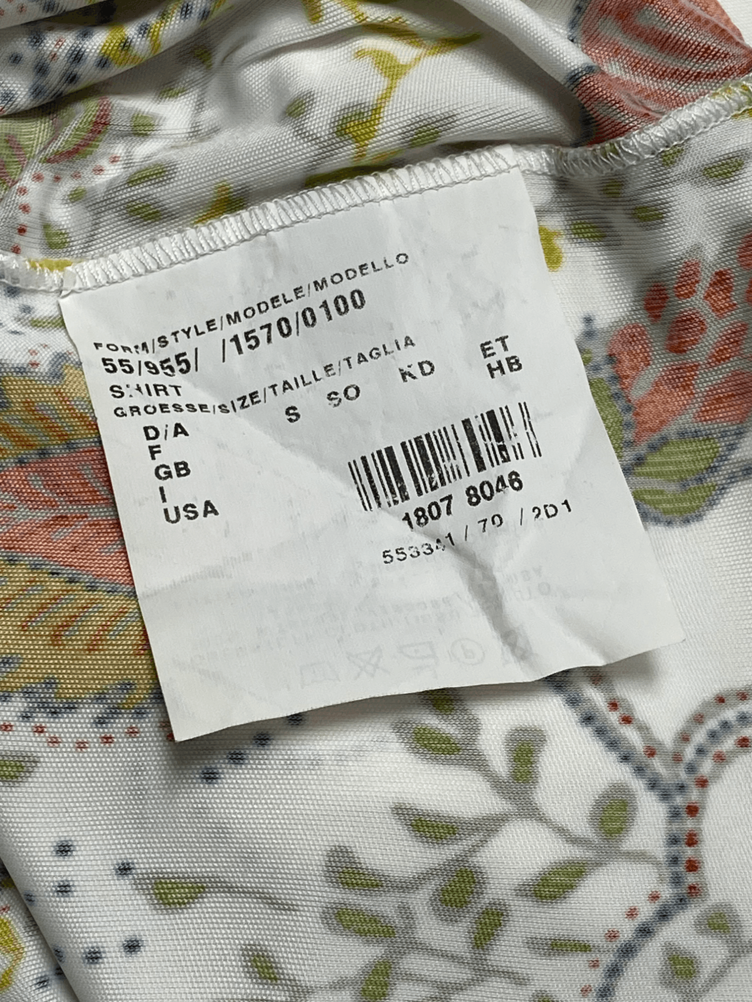 Vintage Vintage KLEIDER MANUFAKTUR Beautiful Overprint Flower Tee Size XS / US 0-2 / IT 36-38 - 5 Thumbnail