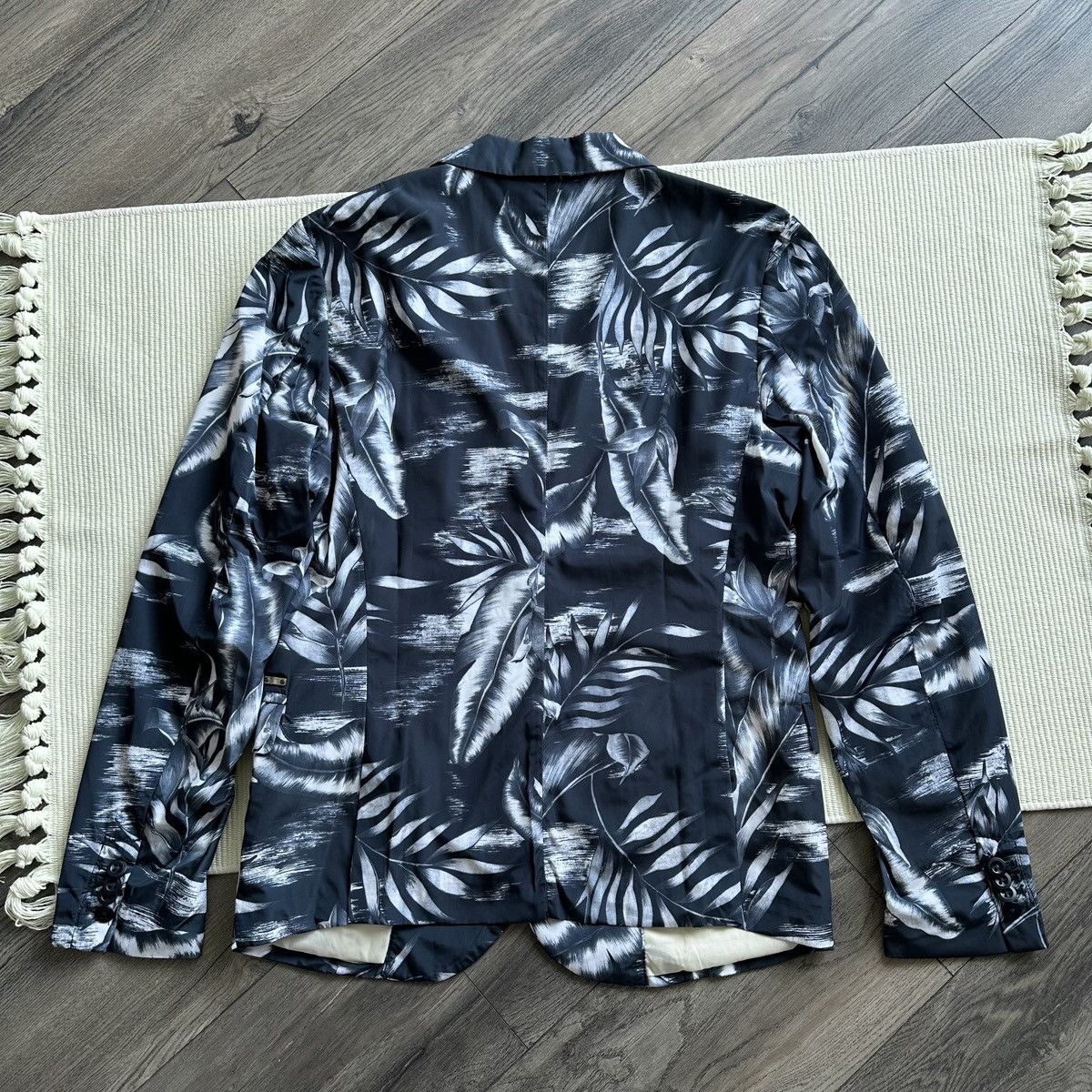 Diesel DIESEL Floral Print Ocean Blue Sport Jacket Size 40R - 9 Thumbnail