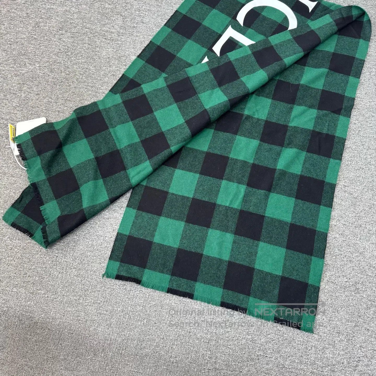 Moncler Moncler Alphabet logo patterned cashmere shawl-scarf| Size ONE SIZE - 5 Thumbnail