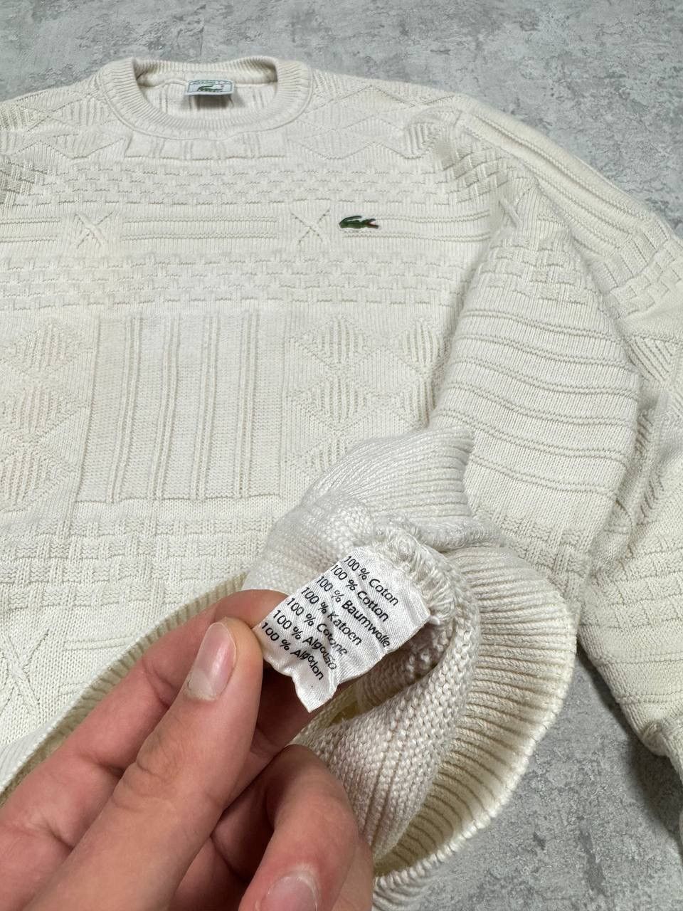 Lacoste Vintage Lacoste White Sweater Size 7 Size US XL / EU 56 / 4 - 9 Thumbnail