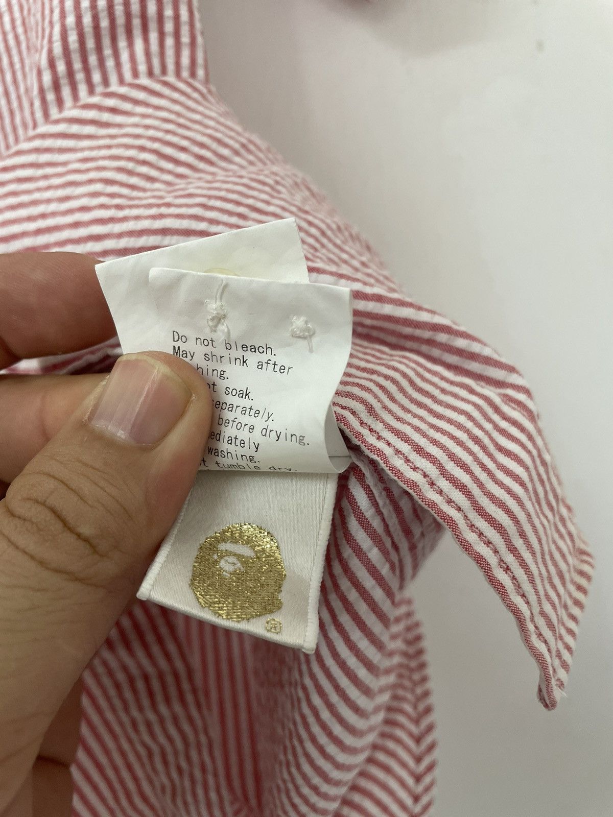 Bape ONE POINT STRIPED BD S/S SHIRT Size US M / EU 48-50 / 2 - 11 Thumbnail