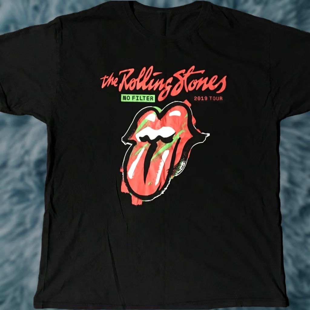 Vintage VINTAGE The Rolling Stones Shirt XL Black Rock 80s 90s Concert Tour Band Graphic Tee Mens Size US XL / EU 56 / 4 - 1 Thumbnail