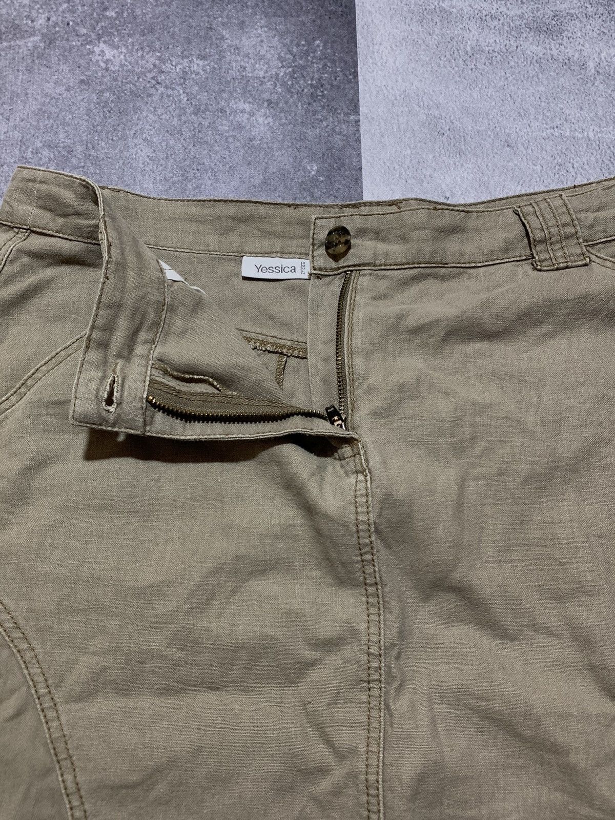 Japanese Brand × Vintage Vintage Y2K wide Cargo skirt Japanese style size 35 Size 35" - 4 Thumbnail